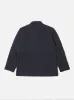 Universal Works Quilt Simple Bakers Jacket in Navy Winter Twill sold by Universal Works