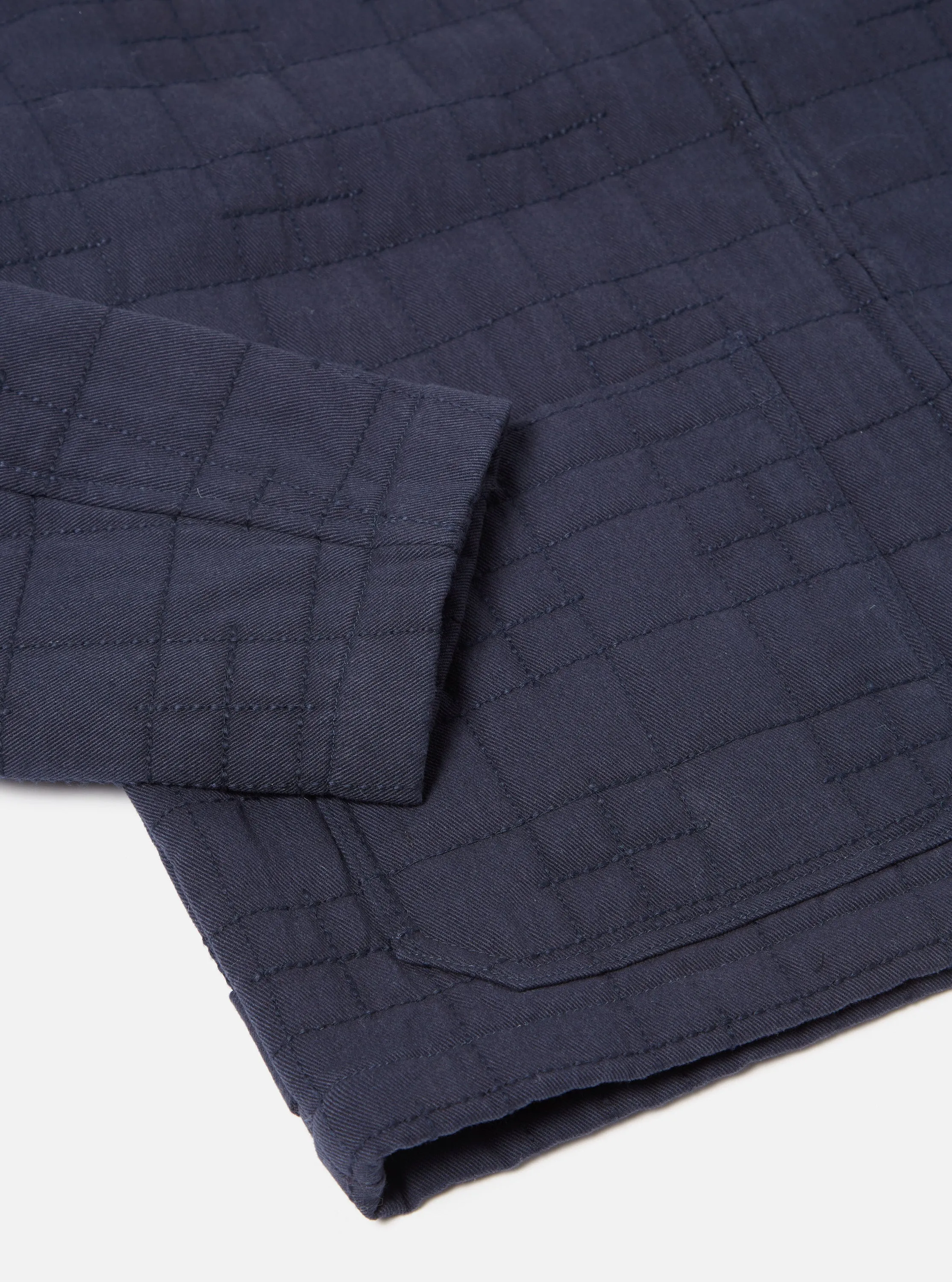 Universal Works Quilt Gower Jacket in Navy Winter Twill sold by Universal Works product image thumbnail 5