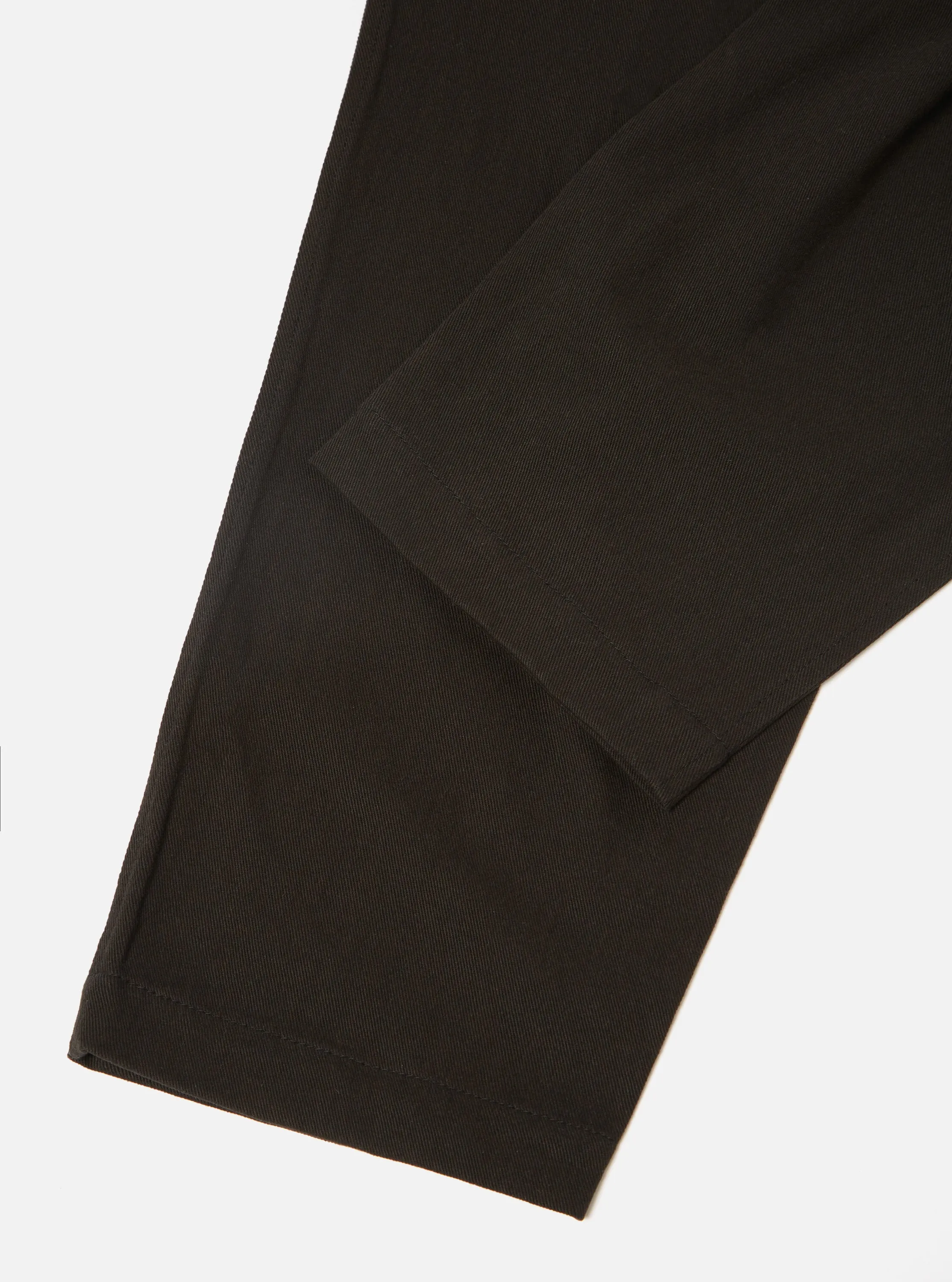 Universal Works Pleated Track Pant in Black Winter Twill sold by Universal Works product image thumbnail 5