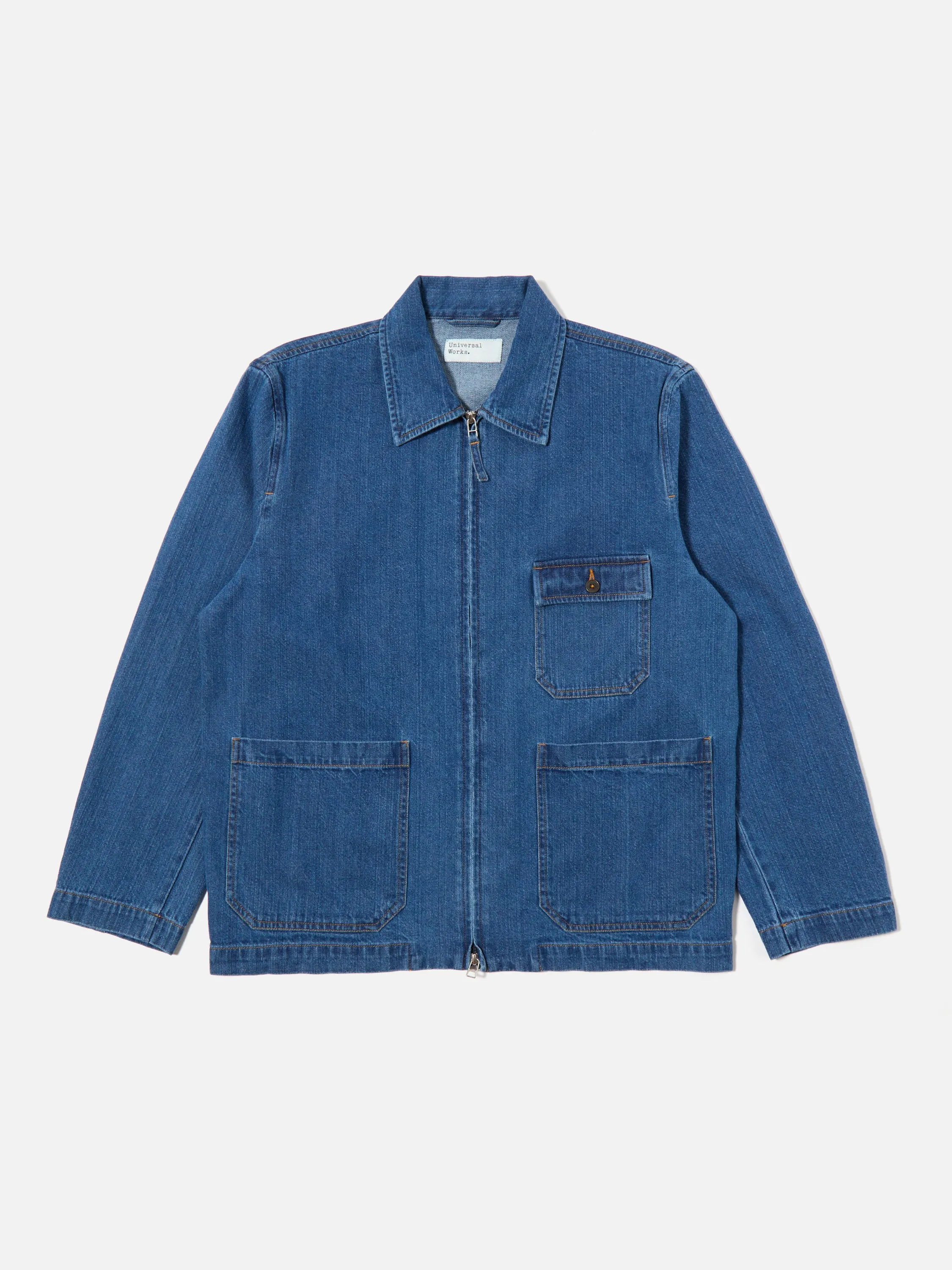 Universal Works Gower Jacket in Indigo RC Denim sold by Universal Works