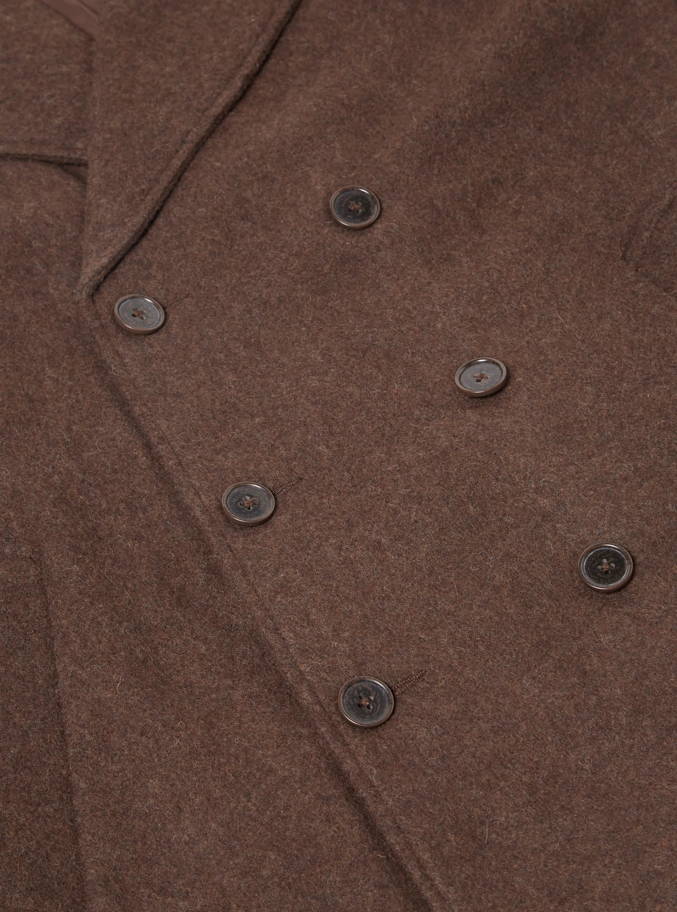 Universal Works Peacoat in Brown Melange Melton sold by Universal Works product image thumbnail 4