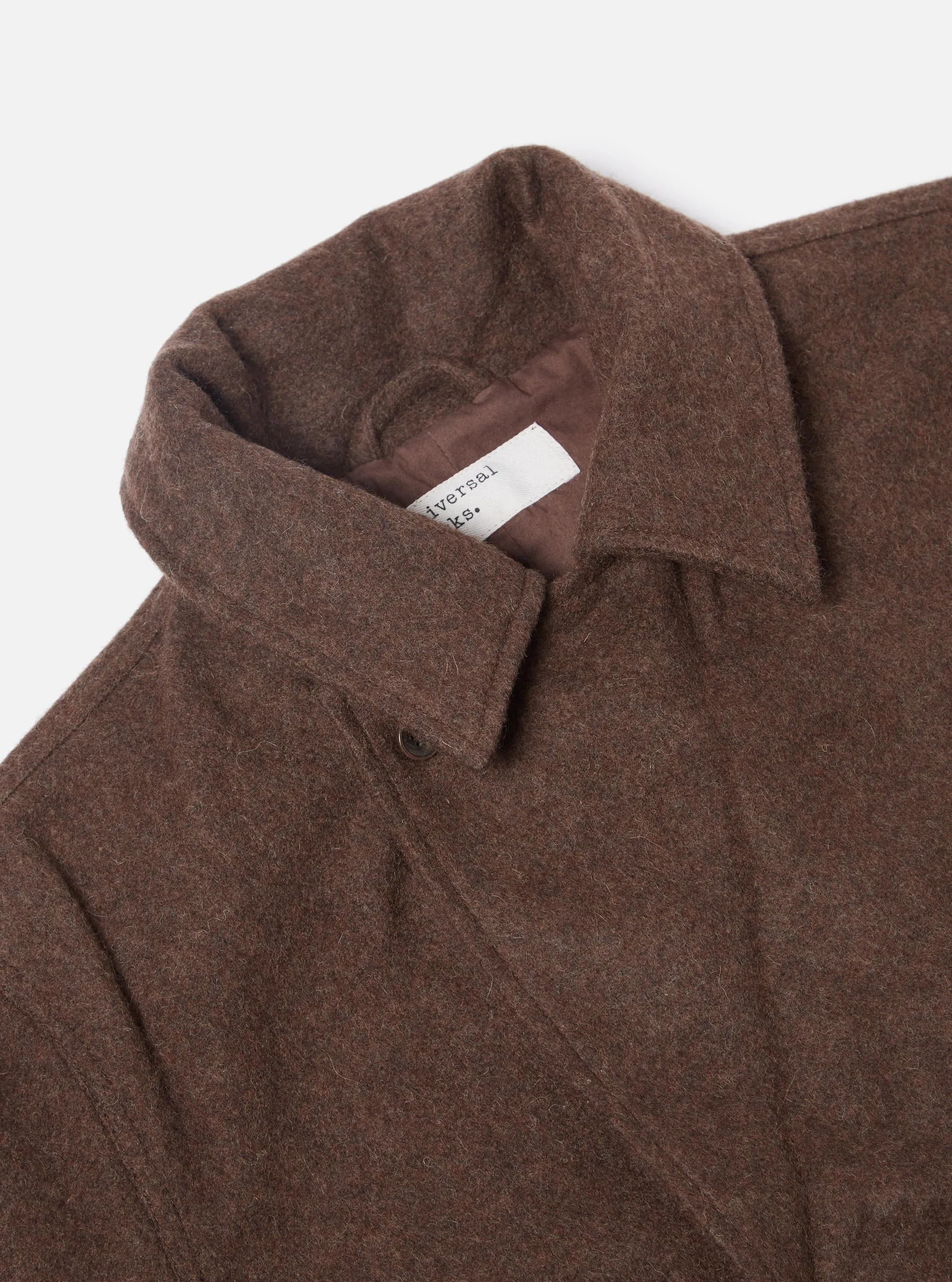 Universal Works Peacoat in Brown Melange Melton sold by Universal Works product image thumbnail 5