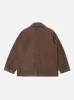 Universal Works Peacoat in Brown Melange Melton sold by Universal Works