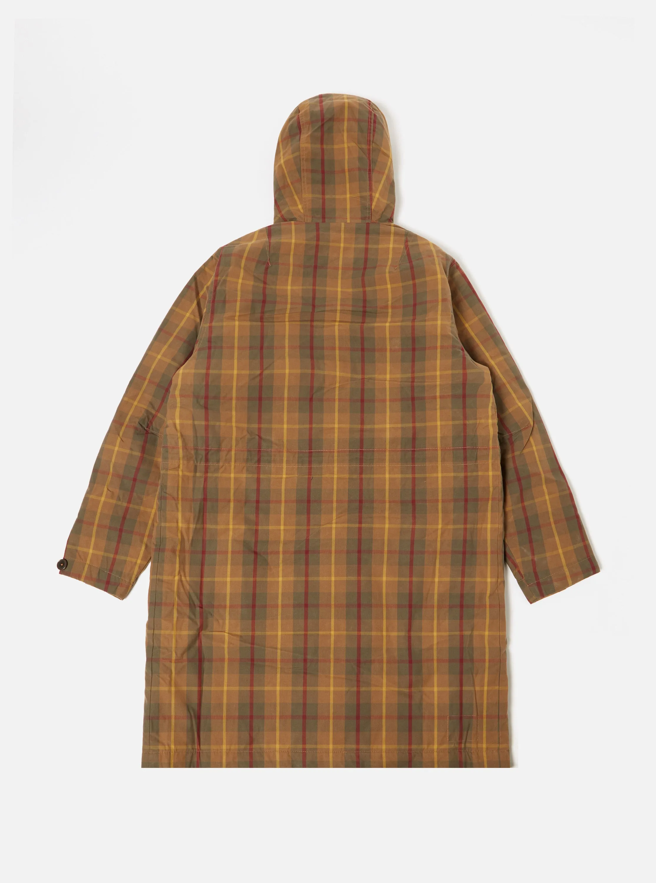 Universal Works Hebrides Parka in Cinnamon British Drywax Check sold by Universal Works product image thumbnail 2
