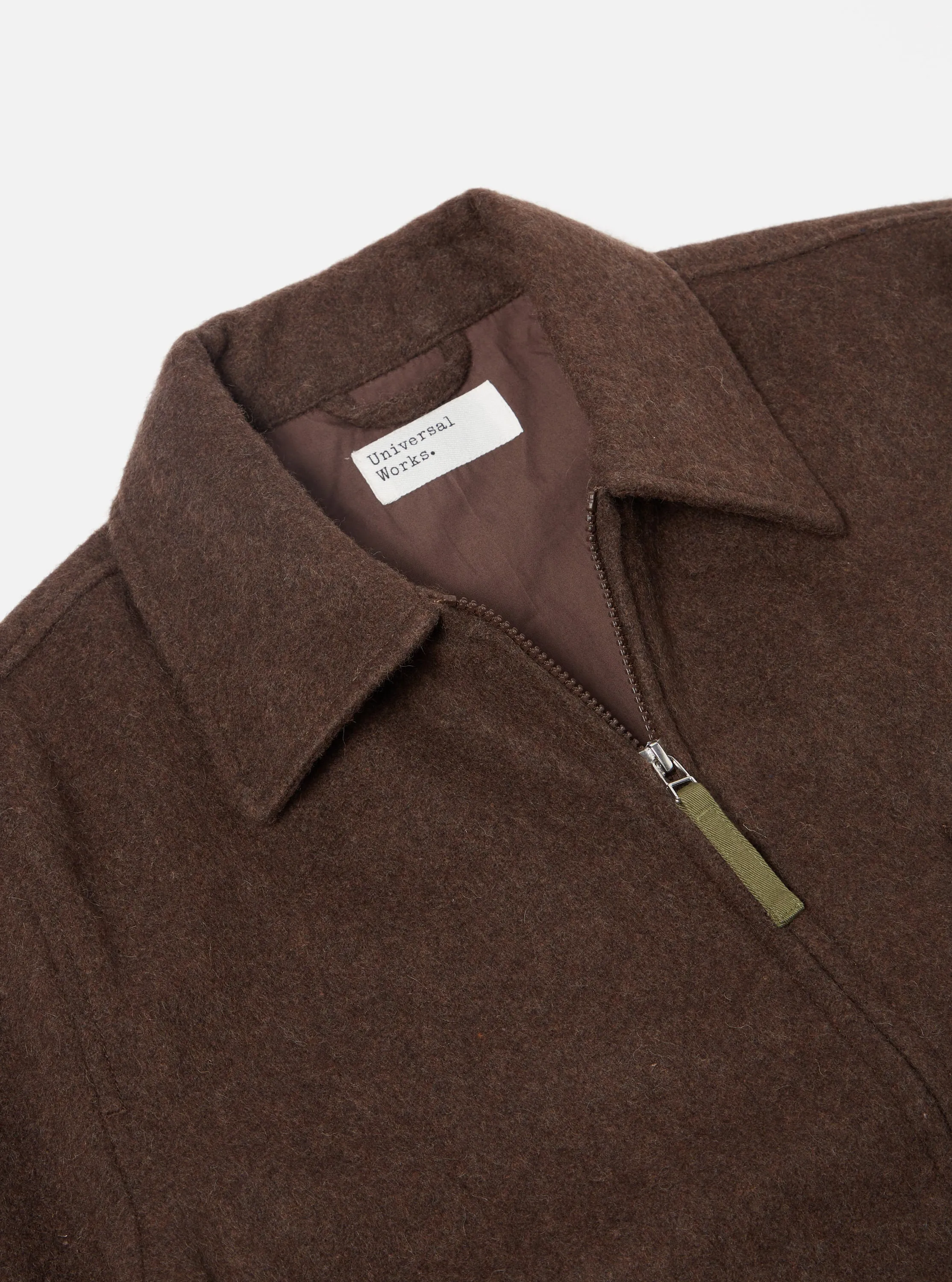 Universal Works Gower Jacket in Brown Melange Melton sold by Universal Works product image thumbnail 3
