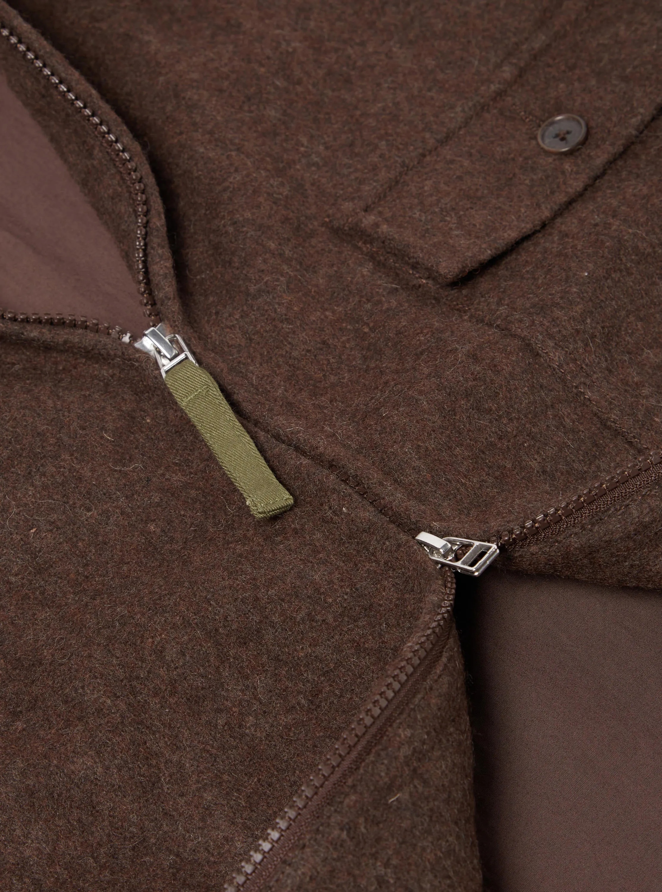 Universal Works Gower Jacket in Brown Melange Melton sold by Universal Works product image thumbnail 4