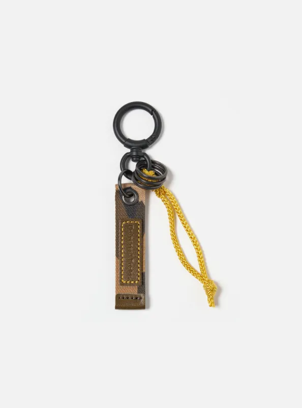 master-piece x Universal Works Keychain in Camo Recycled Tech Canvas sold by Universal Works