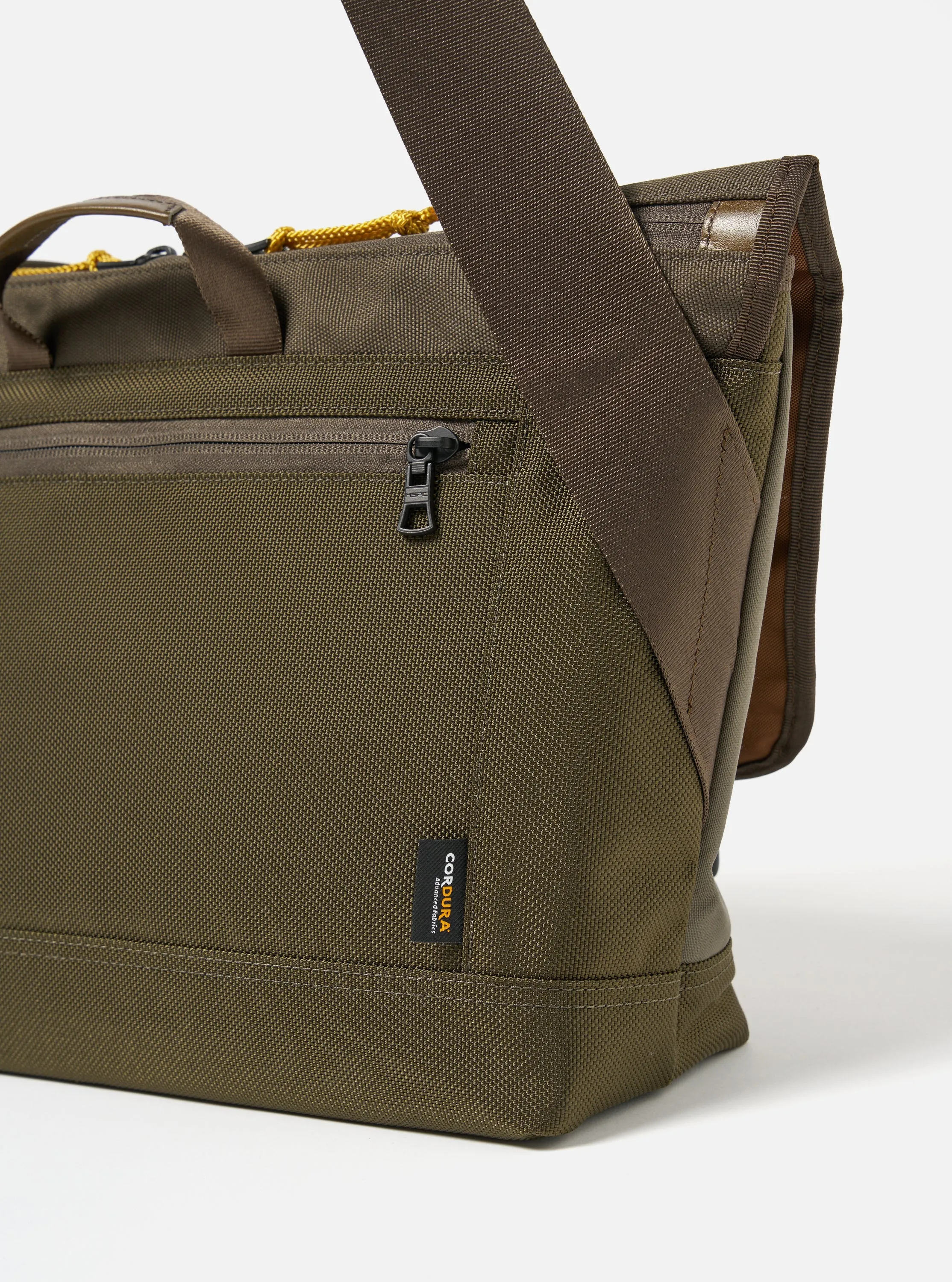 master-piece x Universal Works Courier Bag in Olive Recycled Tech Canvas sold by Universal Works product image thumbnail 5