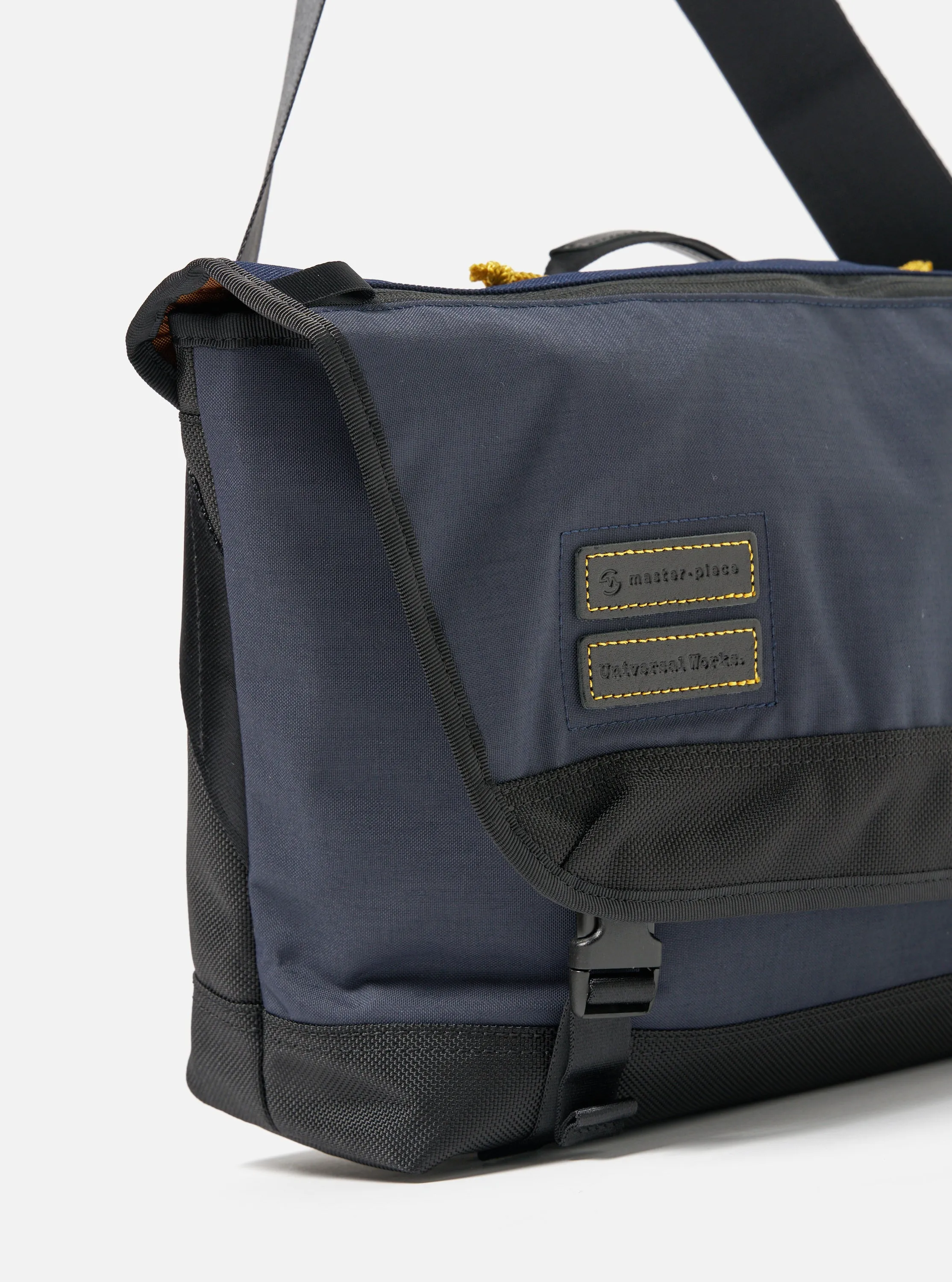 master-piece x Universal Works Courier Bag in Navy Recycled Tech Canvas sold by Universal Works product image thumbnail 3