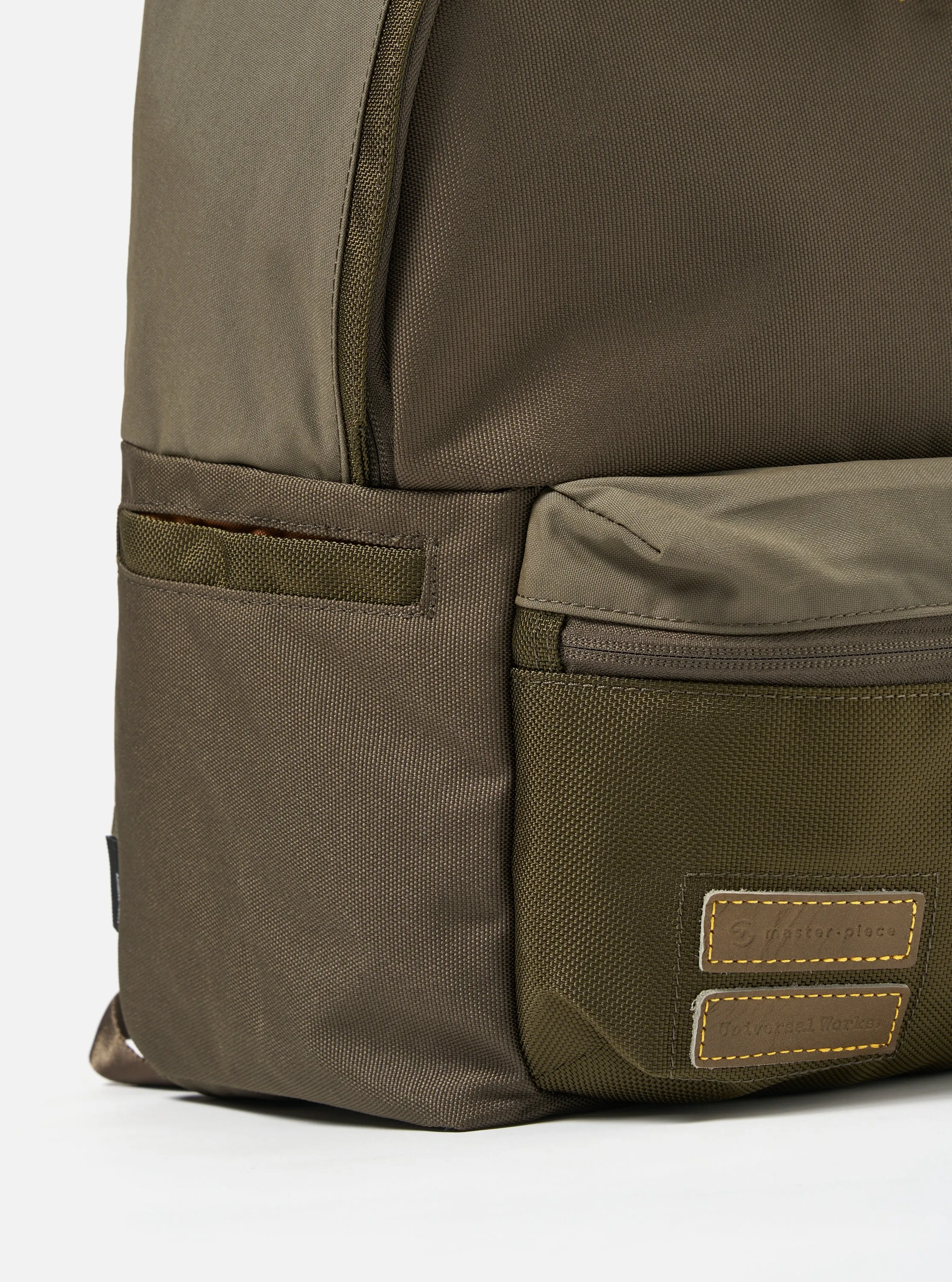 master-piece x Universal Works Backpack in Olive Recycled Tech Canvas sold by Universal Works product image thumbnail 3