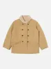 Universal Works Reversible Mackinaw Jacket in Sand Brushed Polytech/Sherpa sold by Universal Works