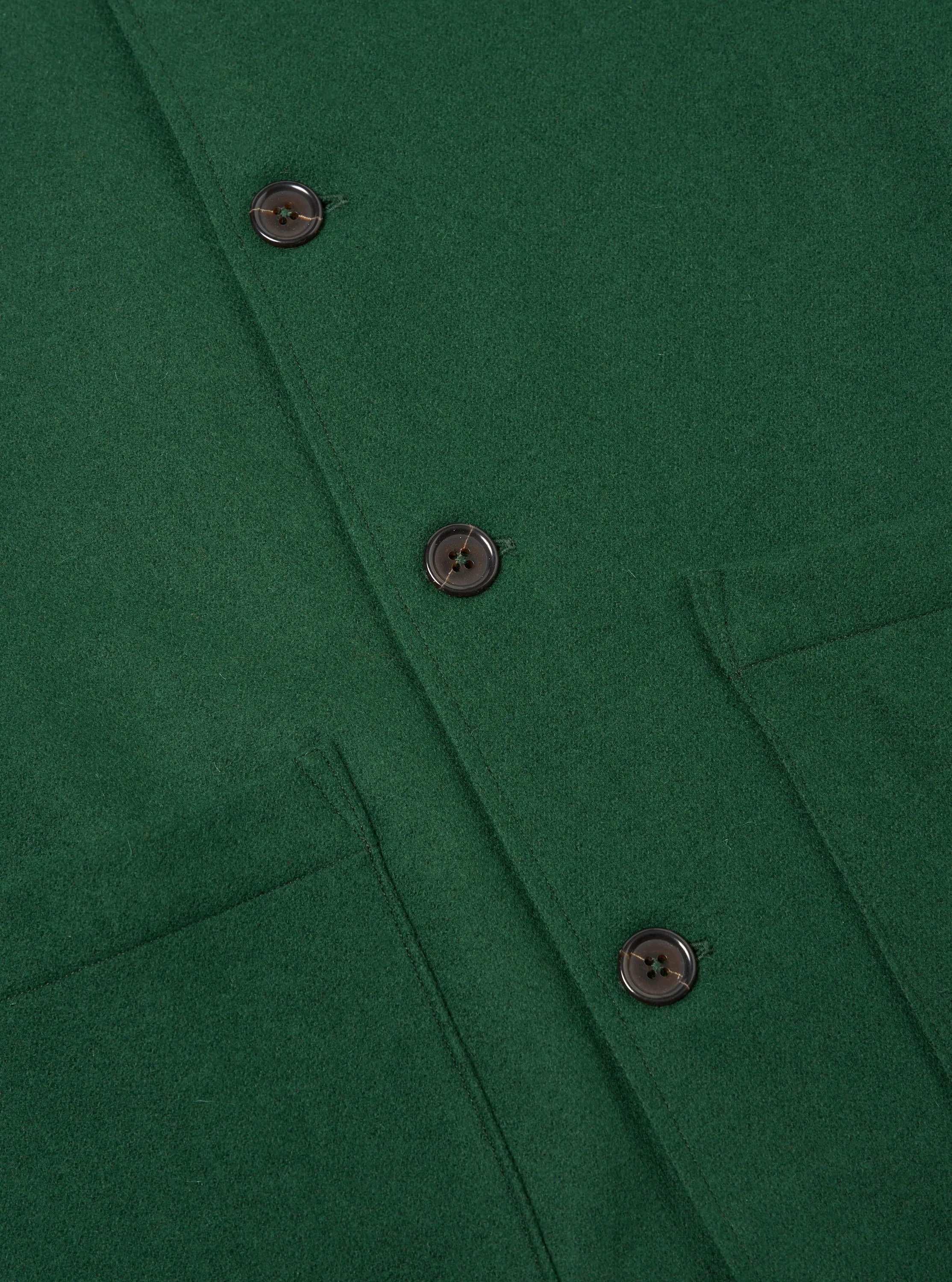 Universal Works Easy Jacket in Green Melton sold by Universal Works product image thumbnail 5