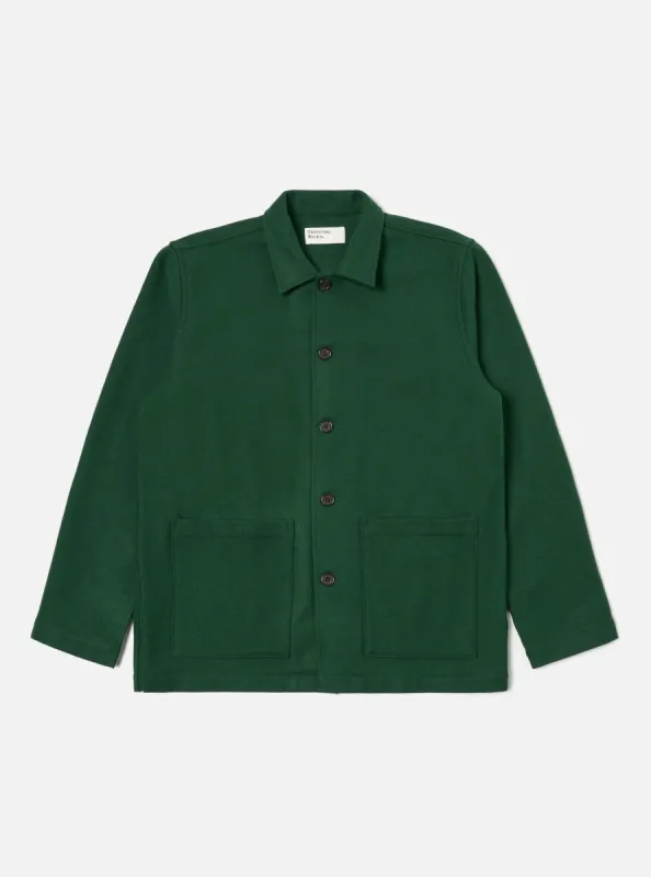 Universal Works Easy Jacket in Green Melton sold by Universal Works