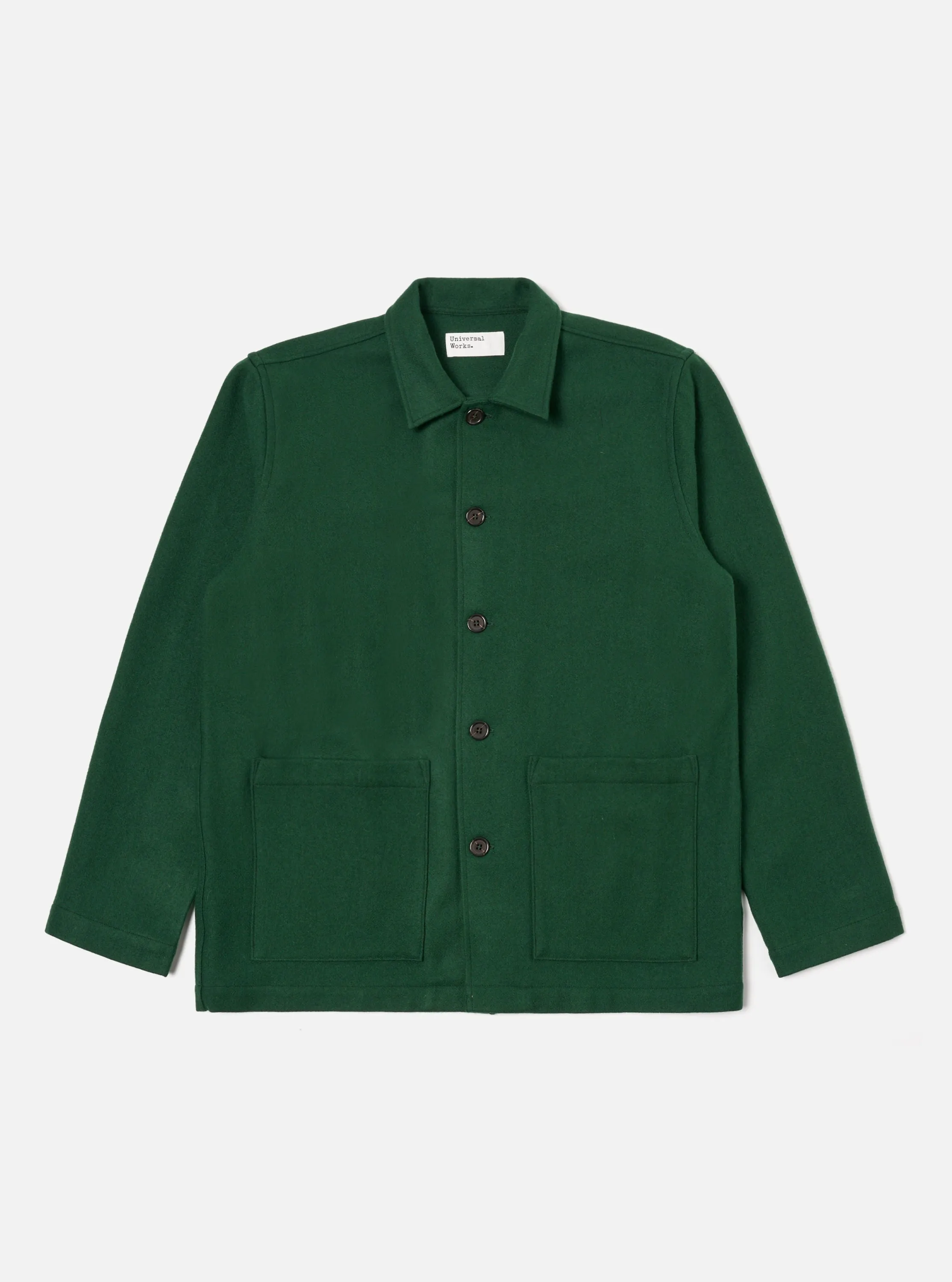 Universal Works Easy Jacket in Green Melton sold by Universal Works