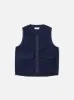 Universal Works 4 Pocket Gilet in Navy Melton sold by Universal Works