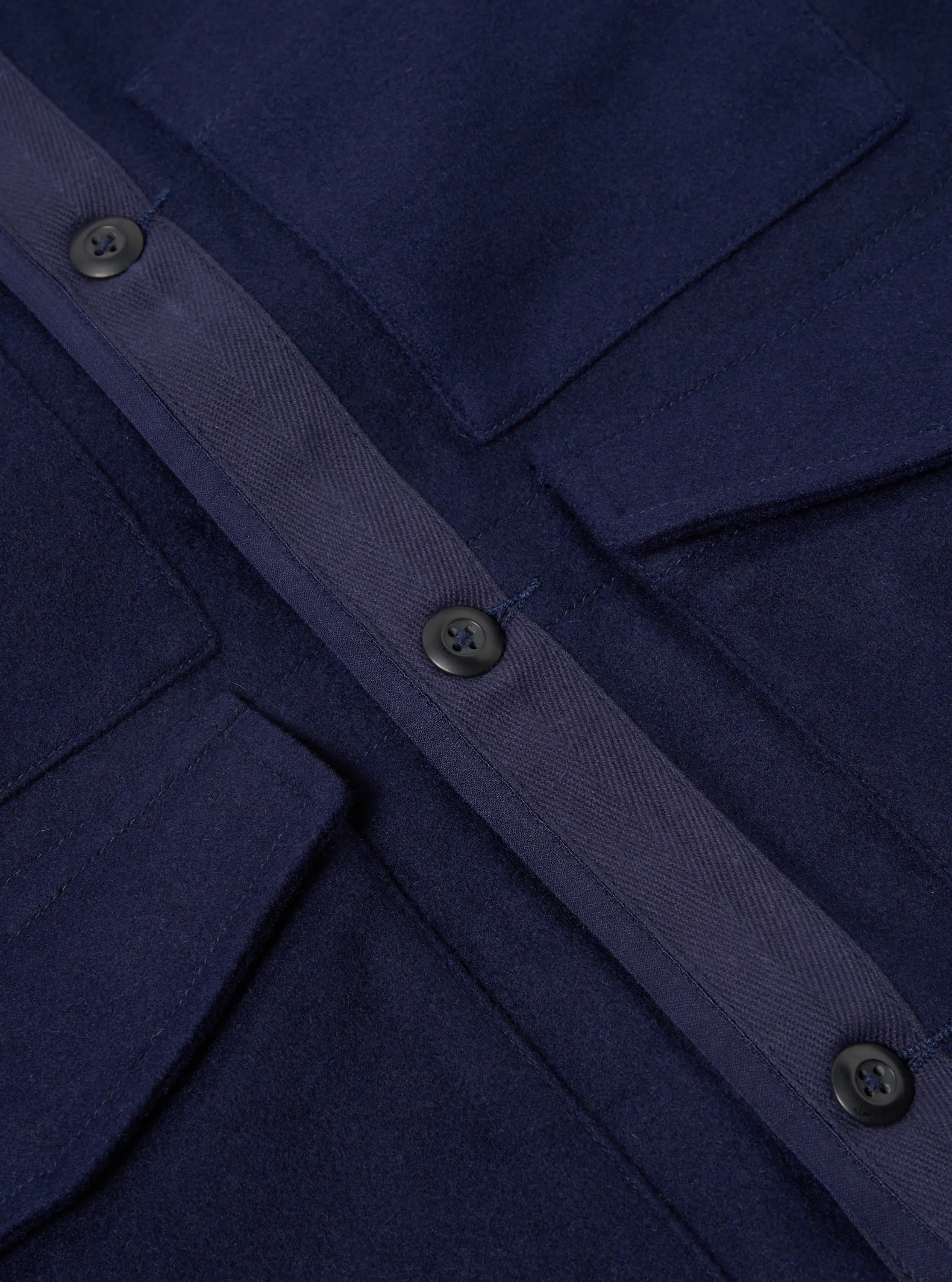 Universal Works 4 Pocket Gilet in Navy Melton sold by Universal Works product image thumbnail 5