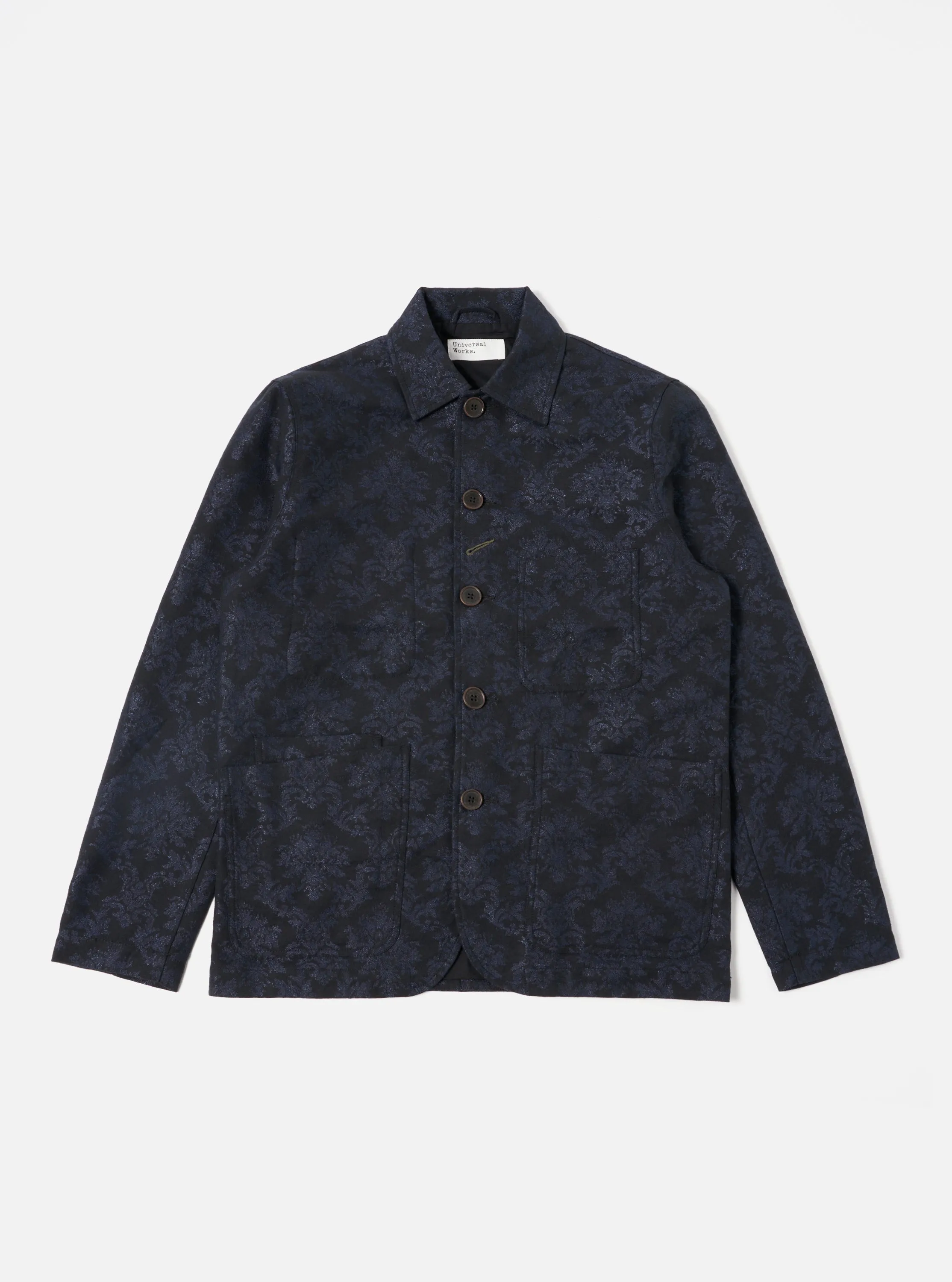 Universal Works Bakers Jacket in Black Starry Night Cotton Mix sold by Universal Works product image thumbnail 2