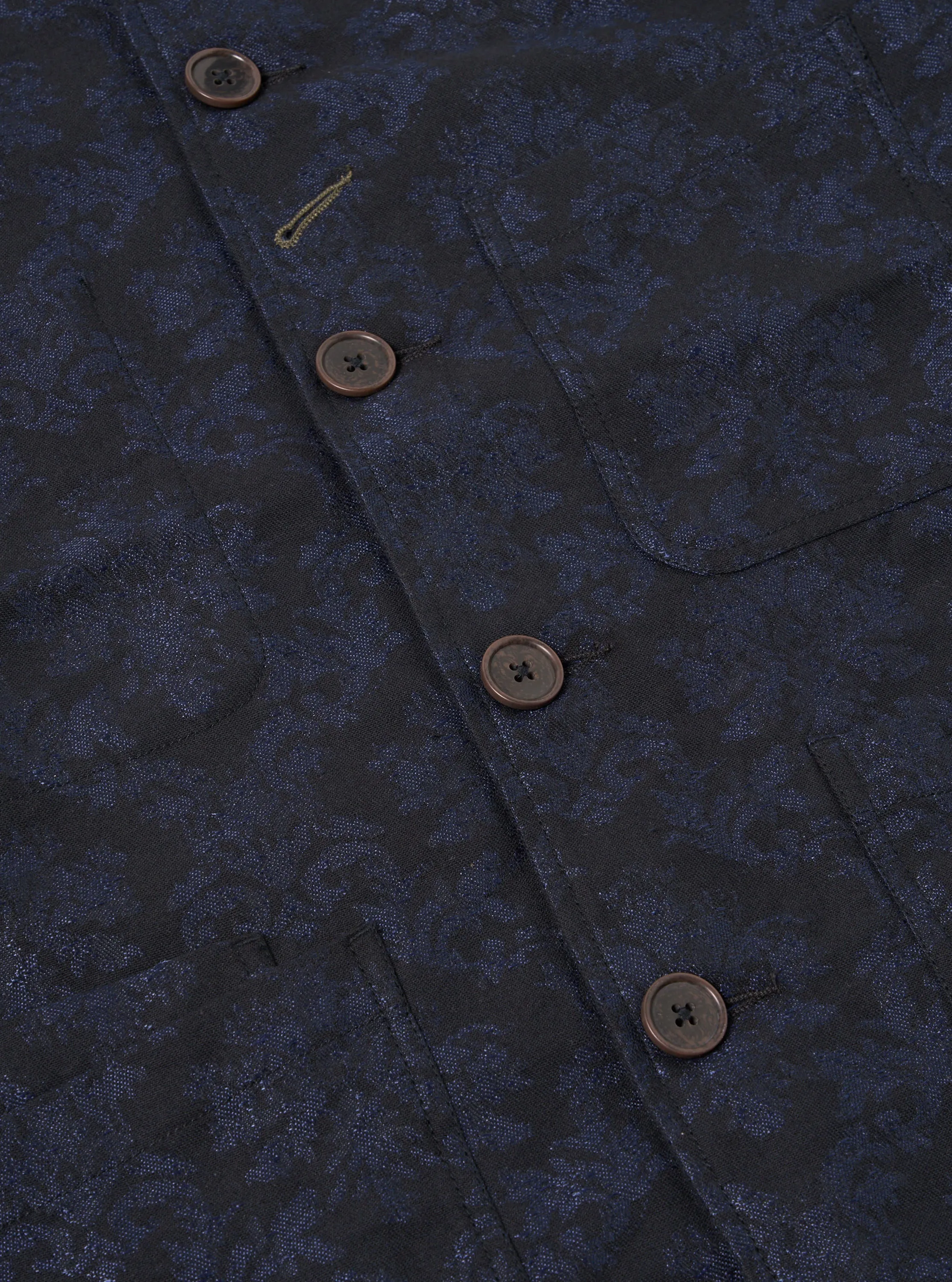 Universal Works Bakers Jacket in Black Starry Night Cotton Mix sold by Universal Works product image thumbnail 5