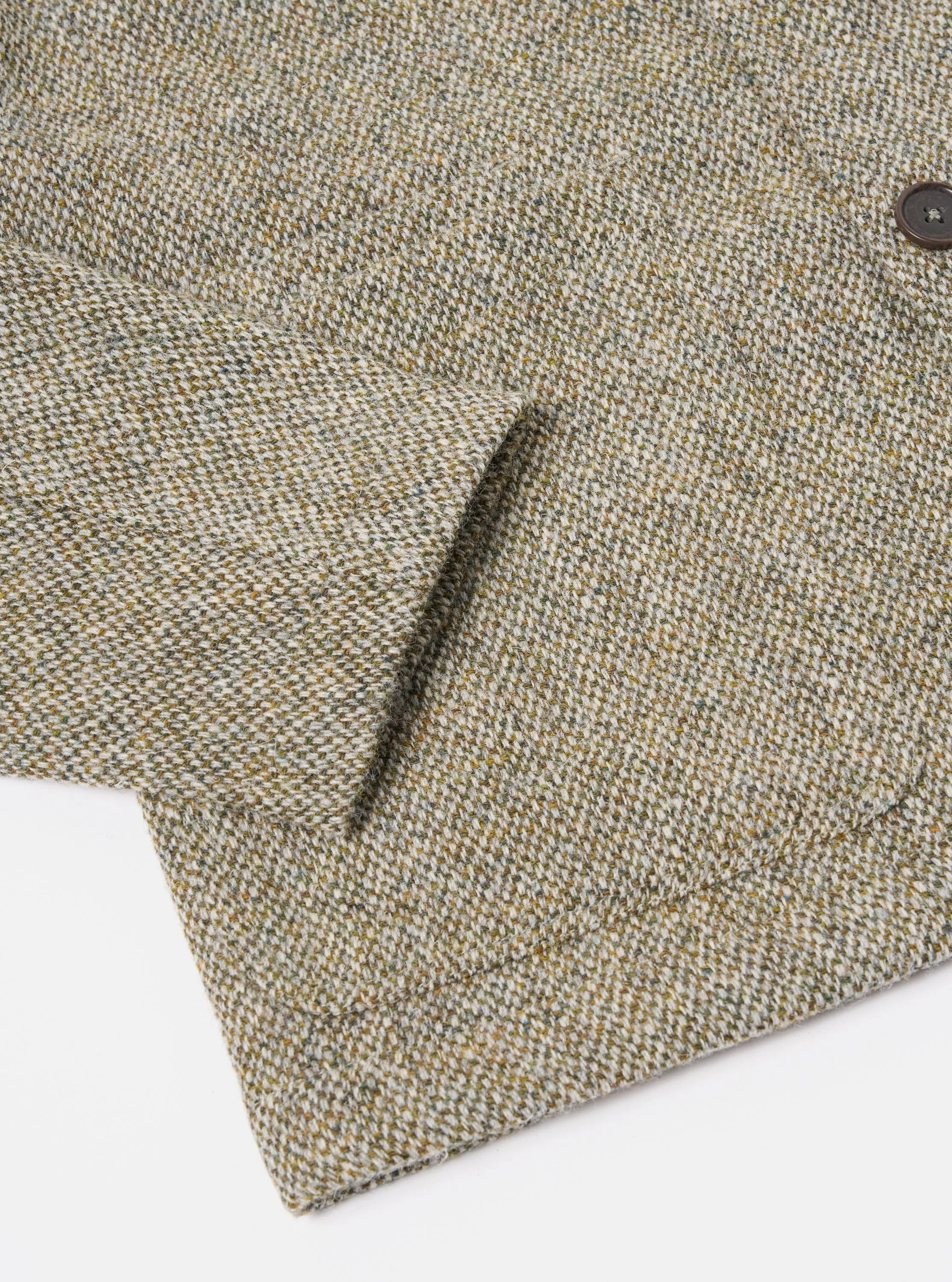 Universal Works Bakers Jacket in Olive Harris Tweed Weave sold by Universal Works product image thumbnail 5