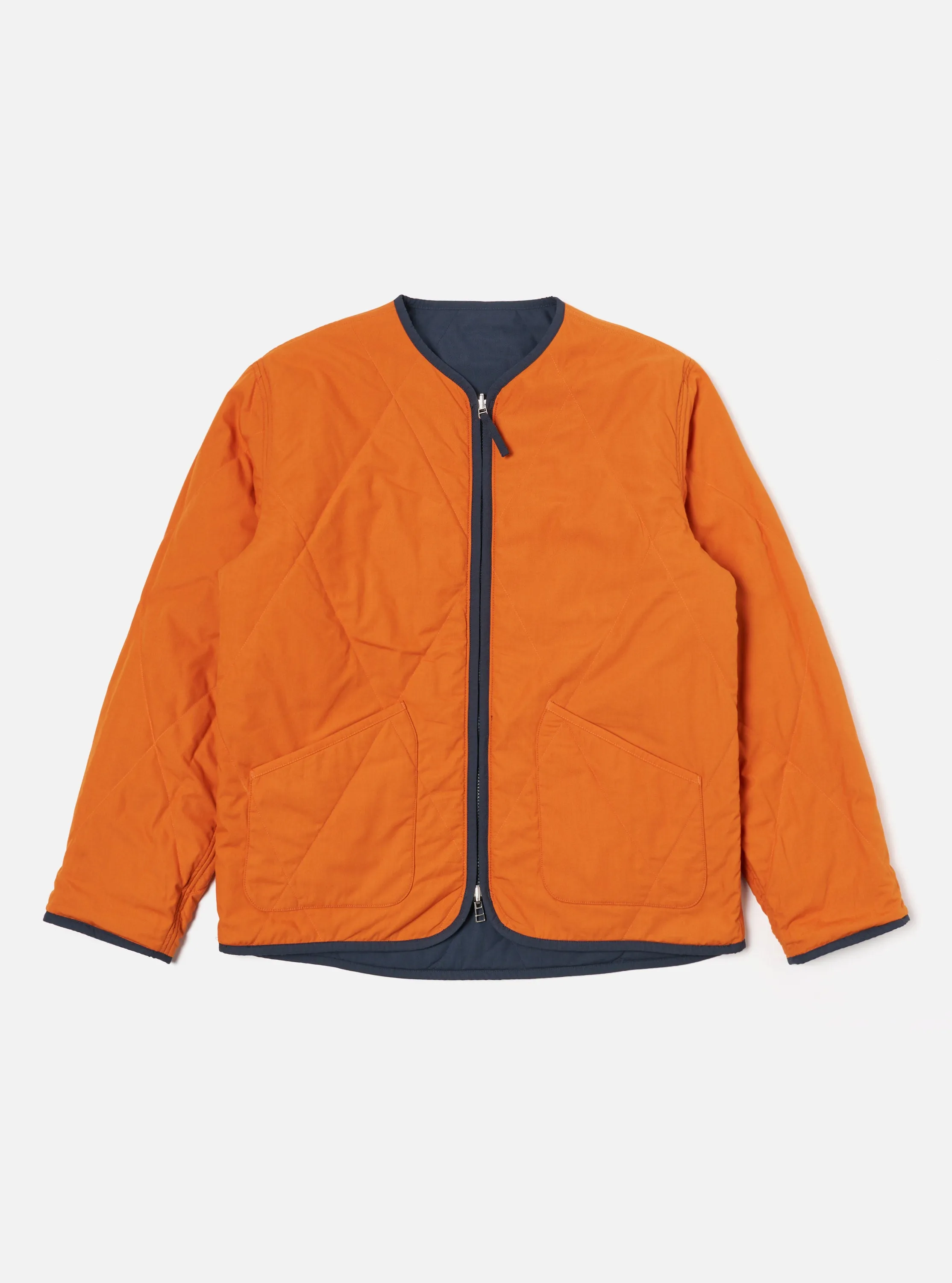 Universal Works Reversible Military Liner Jacket in Navy/Orange Recycled Polytech sold by Universal Works product image thumbnail 3