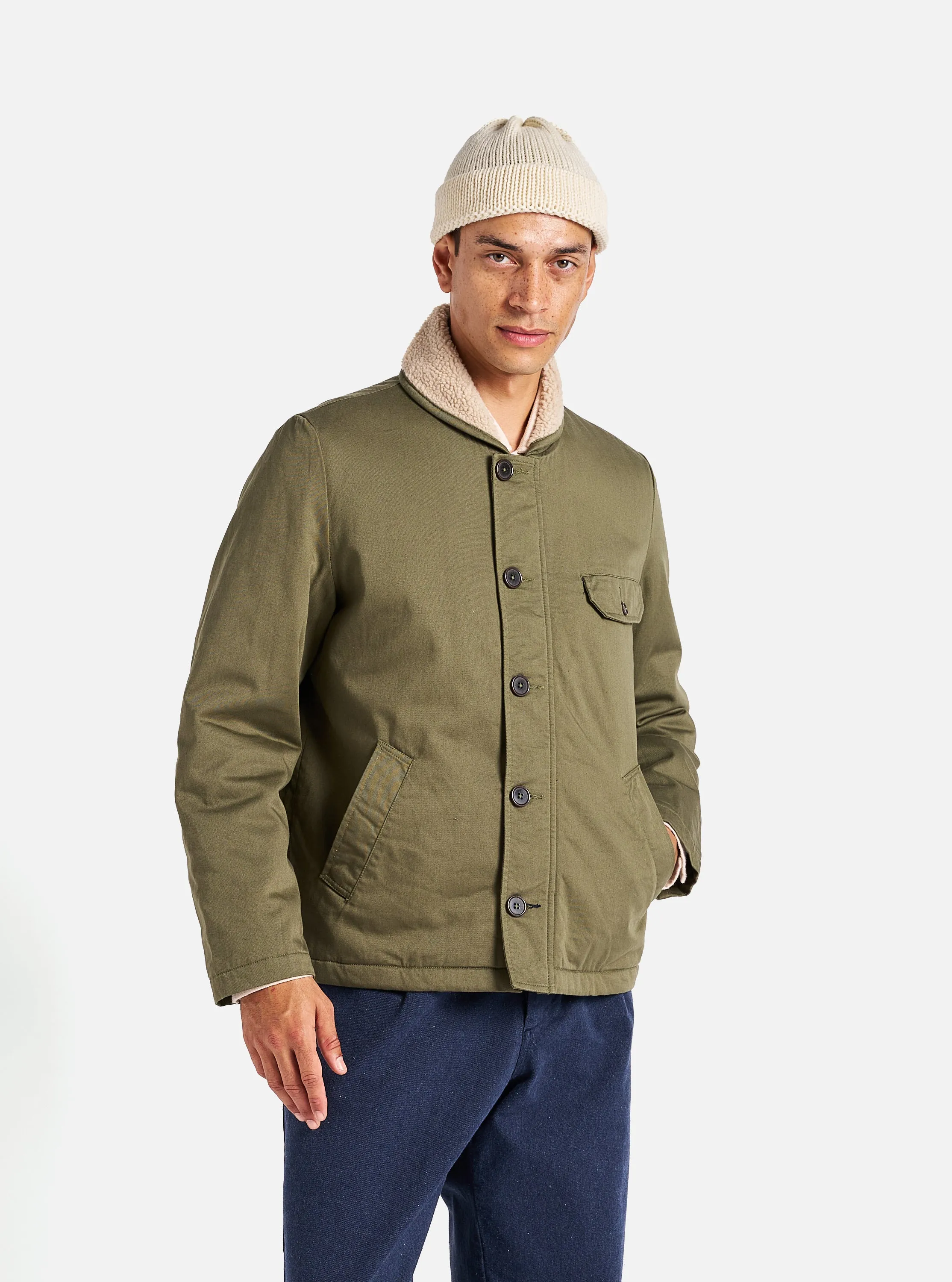 Universal Works N1 Jacket in Light Olive Twill sold by Universal Works