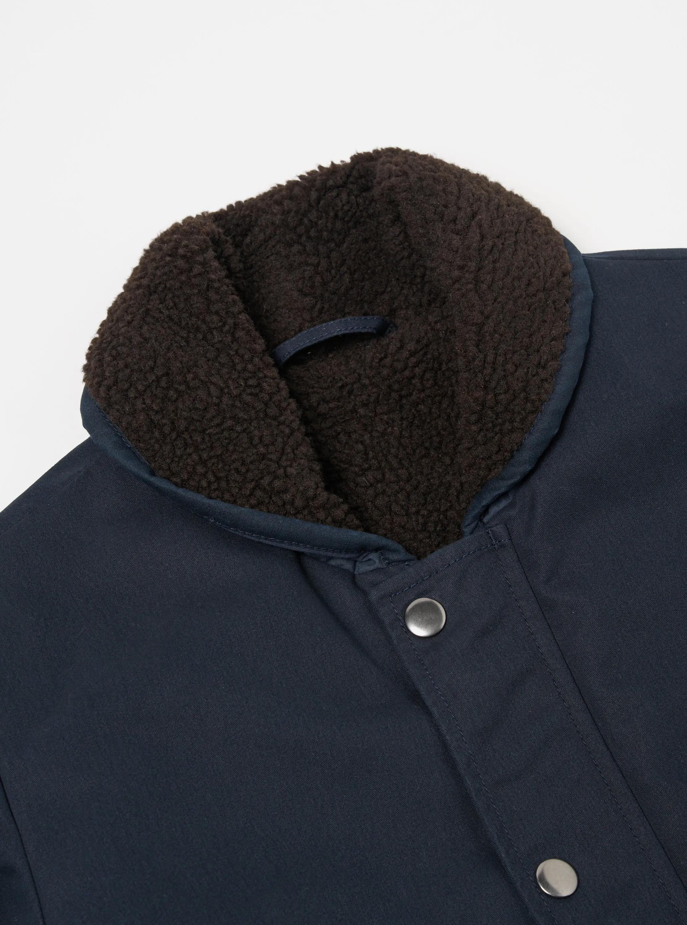 Universal Works Reversible N1 Jacket in Navy/Brown Brushed Polytech/Sherpa sold by Universal Works product image thumbnail 3