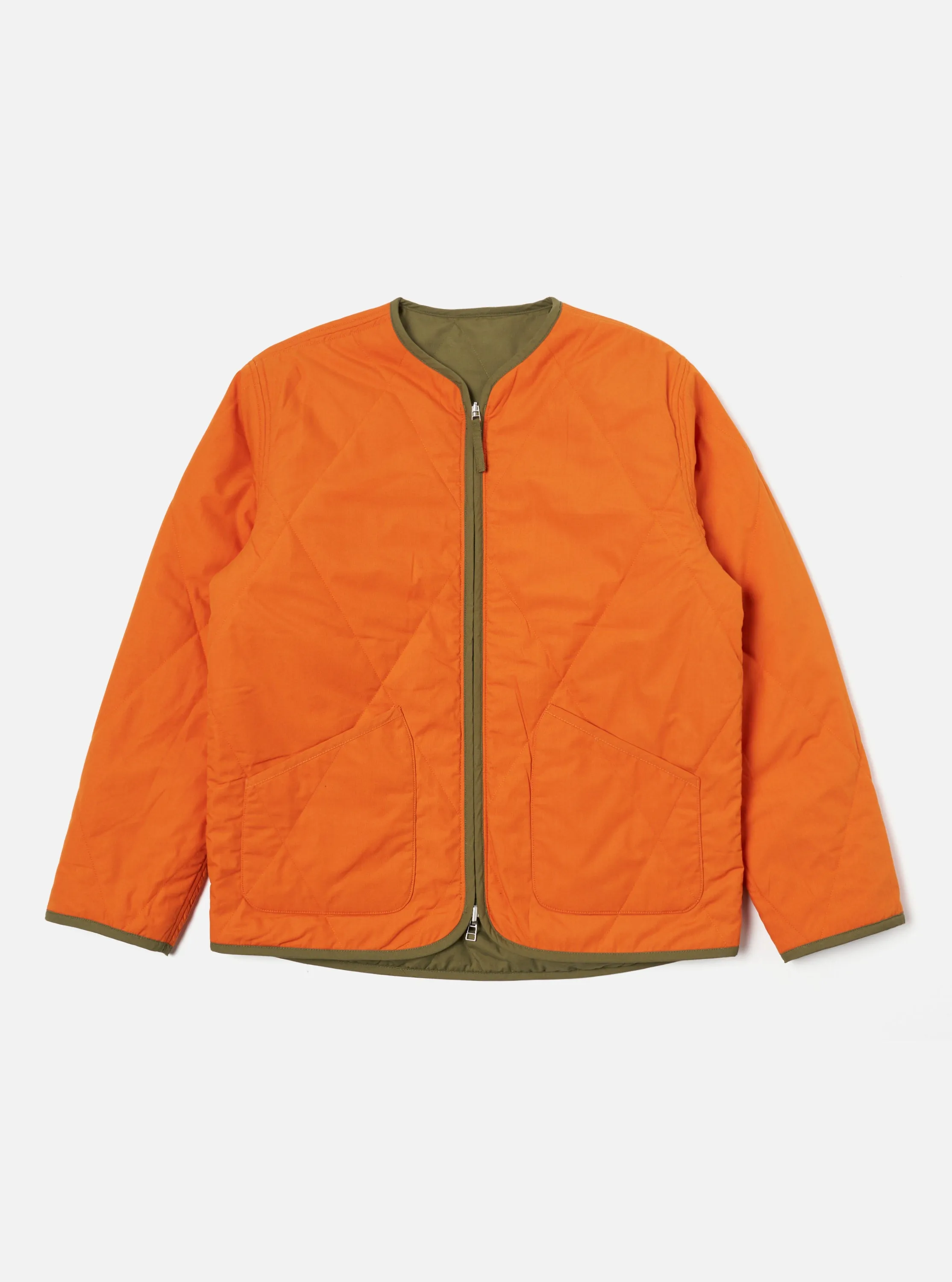 Universal Works Reversible Military Liner Jacket in Olive/Orange Recycled Polytech sold by Universal Works product image thumbnail 3