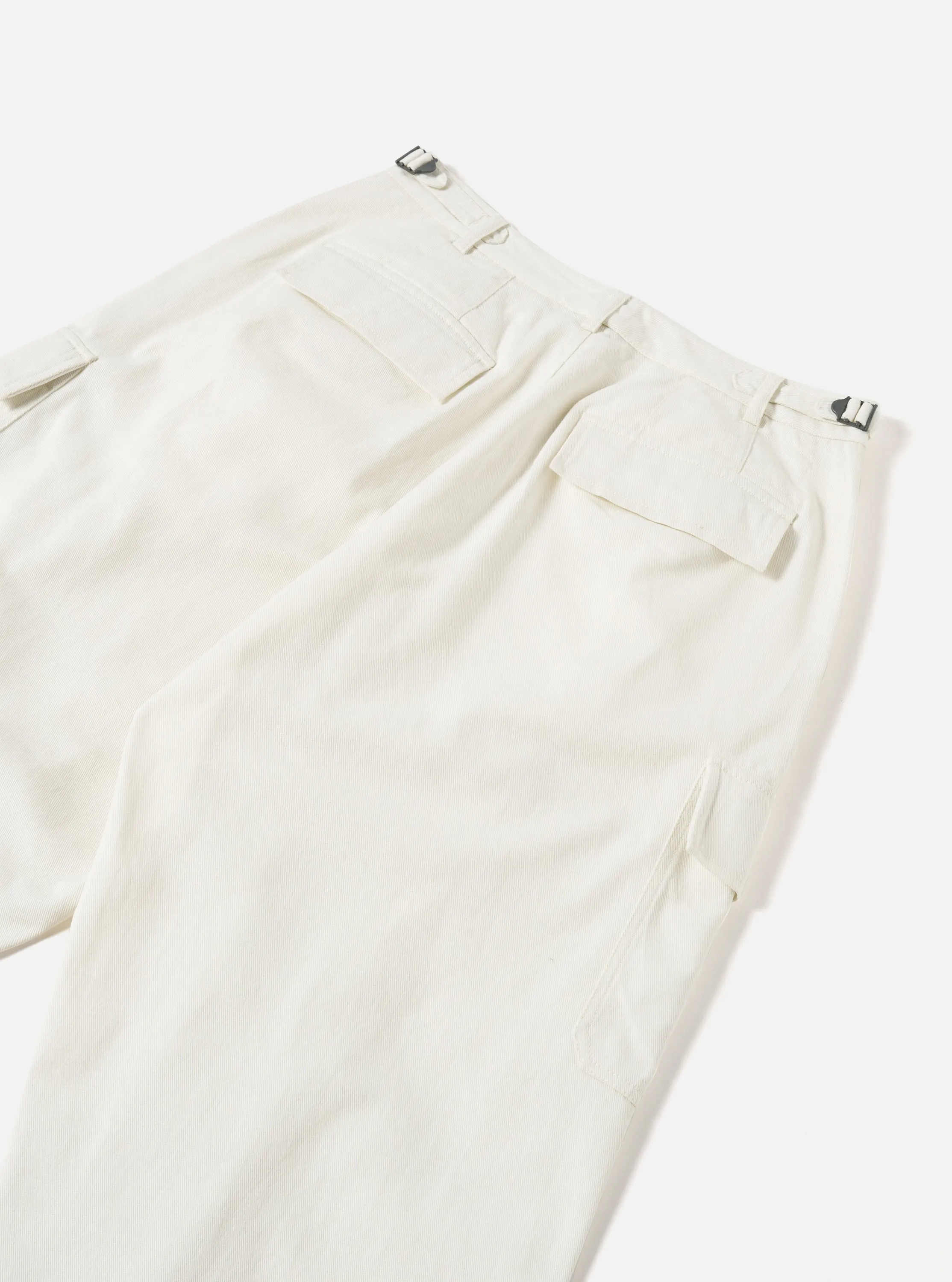 Universal Works Loose Cargo Pant in Winter White Winter Twill sold by Universal Works product image thumbnail 4