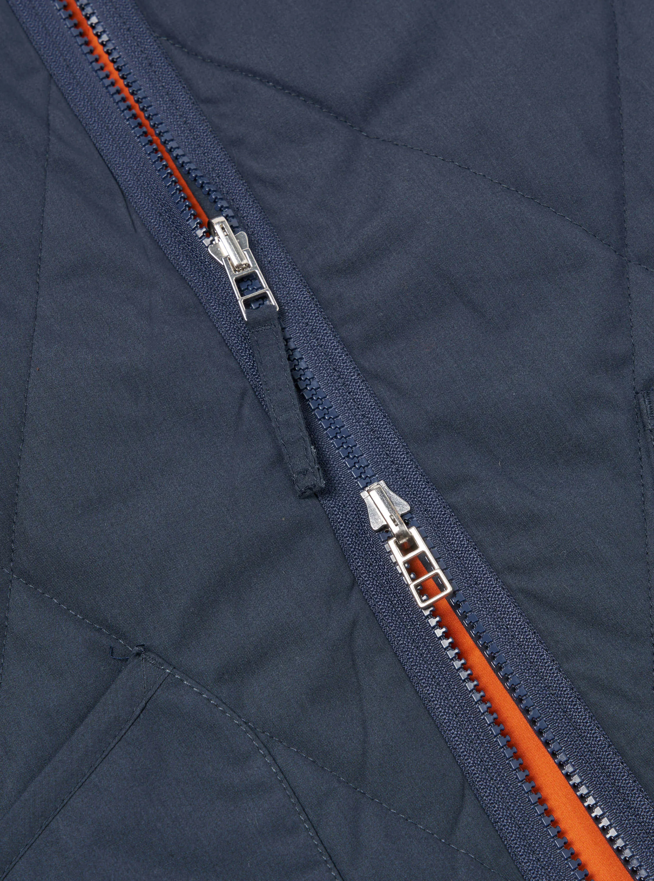 Universal Works Reversible Military Liner Gilet in Navy/Orange Recycled Polytech sold by Universal Works product image thumbnail 5