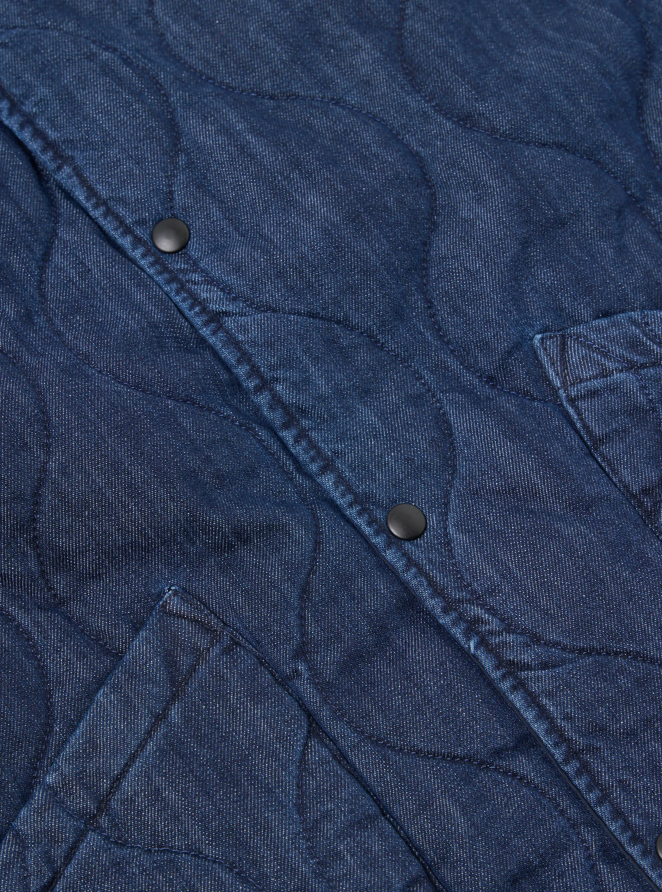Universal Works Weekend Gilet in Indigo Quilt Denim sold by Universal Works product image thumbnail 4