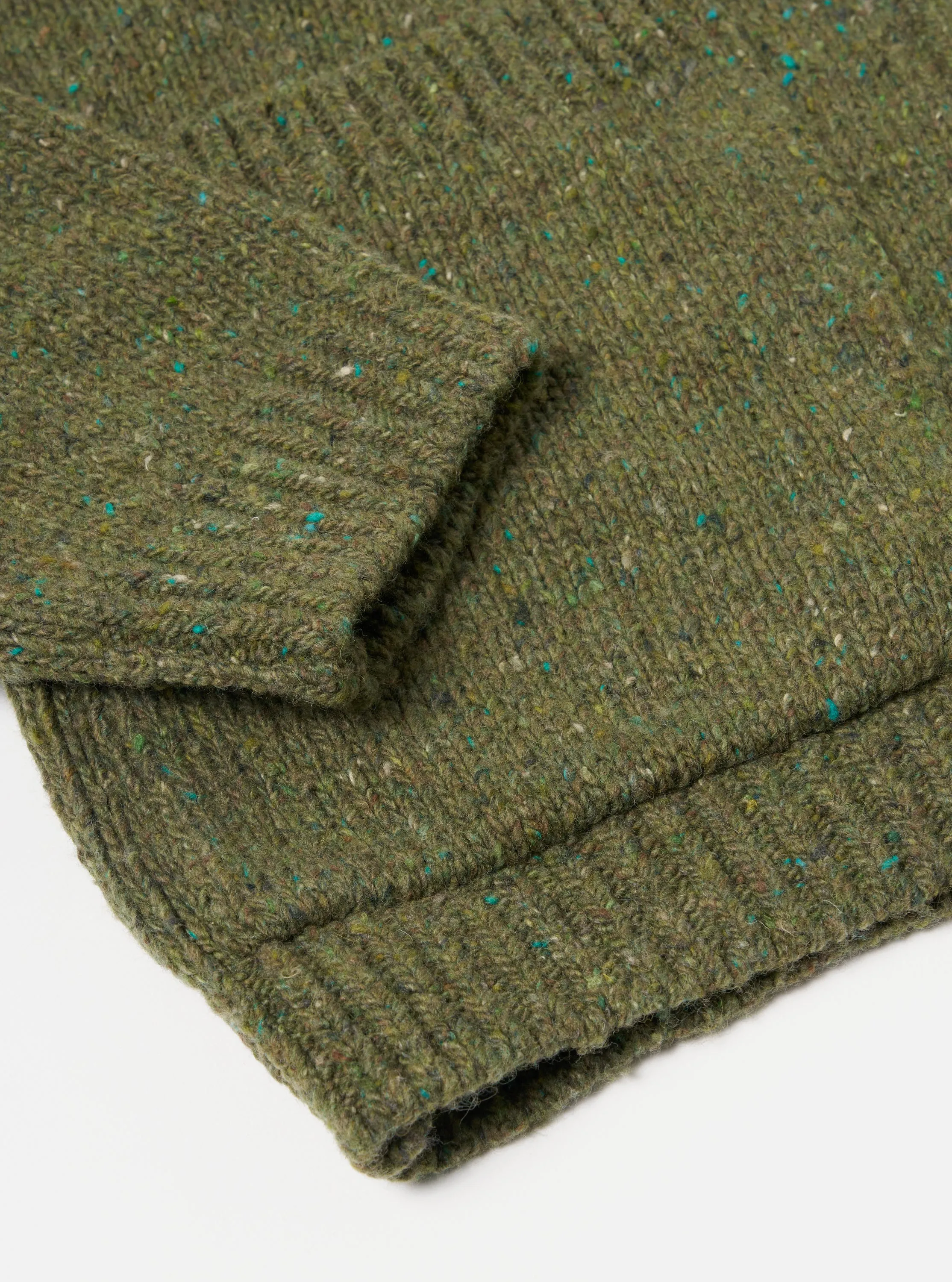 Universal Works Langdale Cardigan in Green Tweed Knit sold by Universal Works product image thumbnail 5