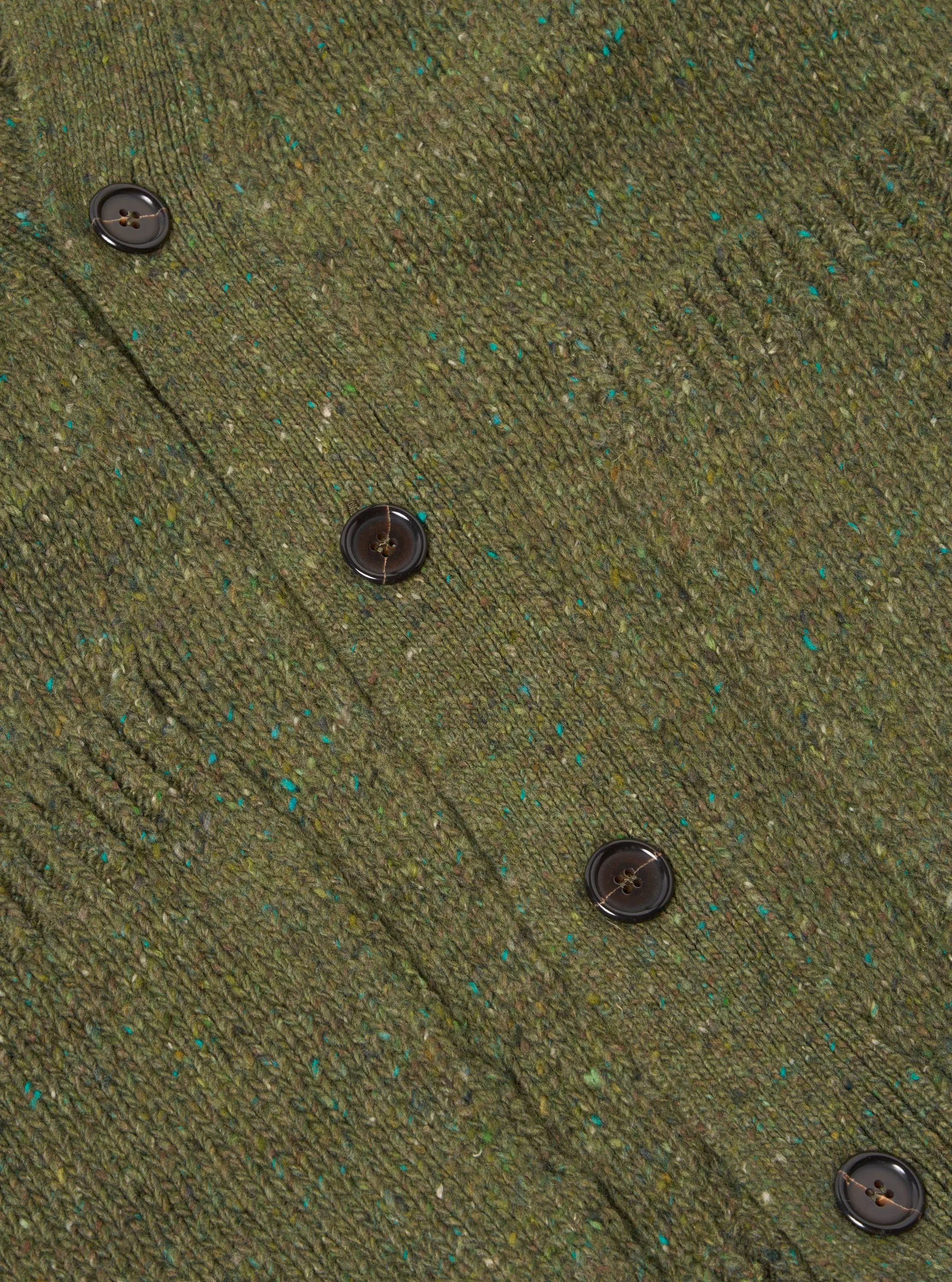 Universal Works Langdale Cardigan in Green Tweed Knit sold by Universal Works product image thumbnail 4