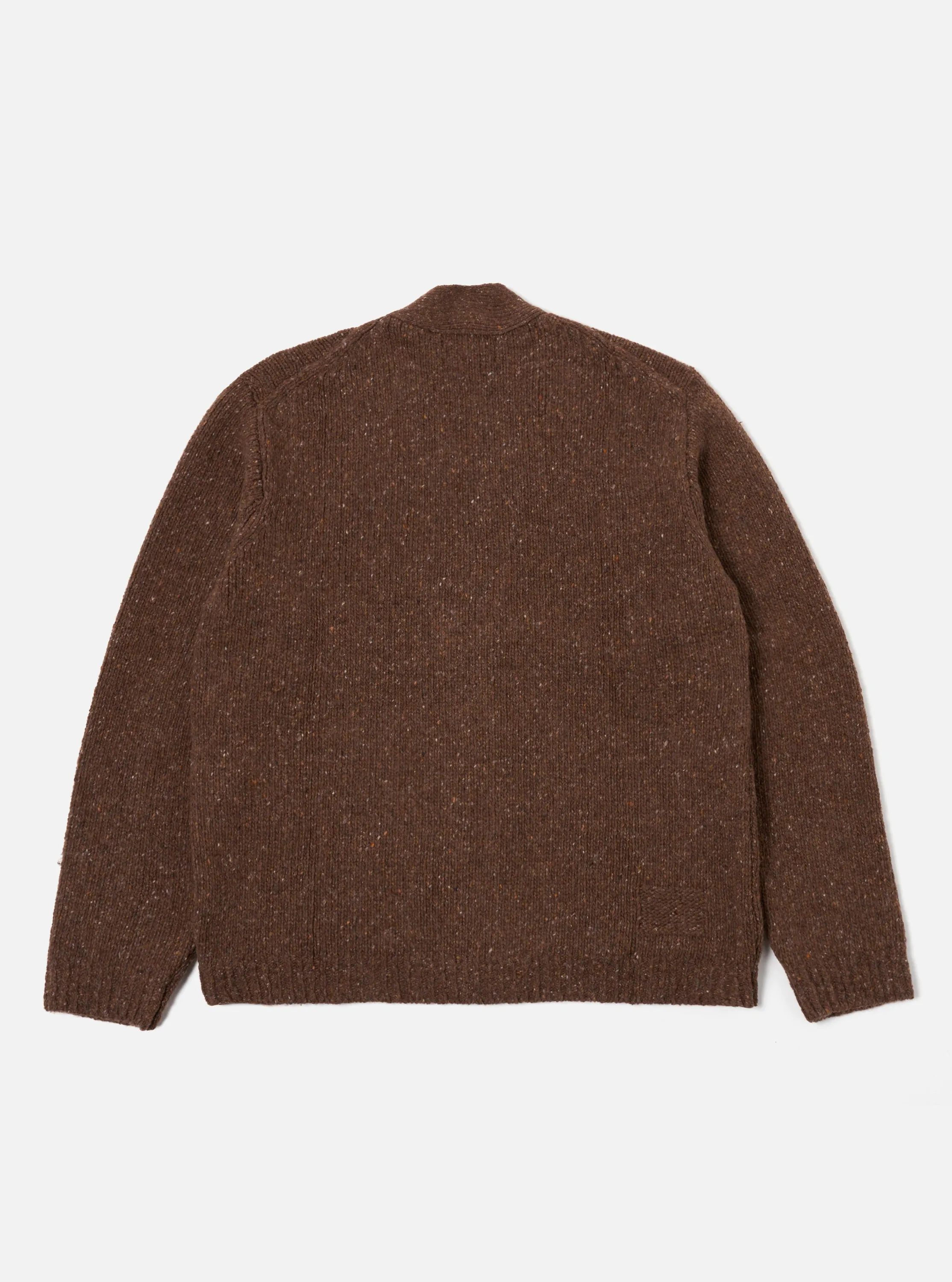 Universal Works Langdale Cardigan in Brown Tweed Knit sold by Universal Works product image thumbnail 3