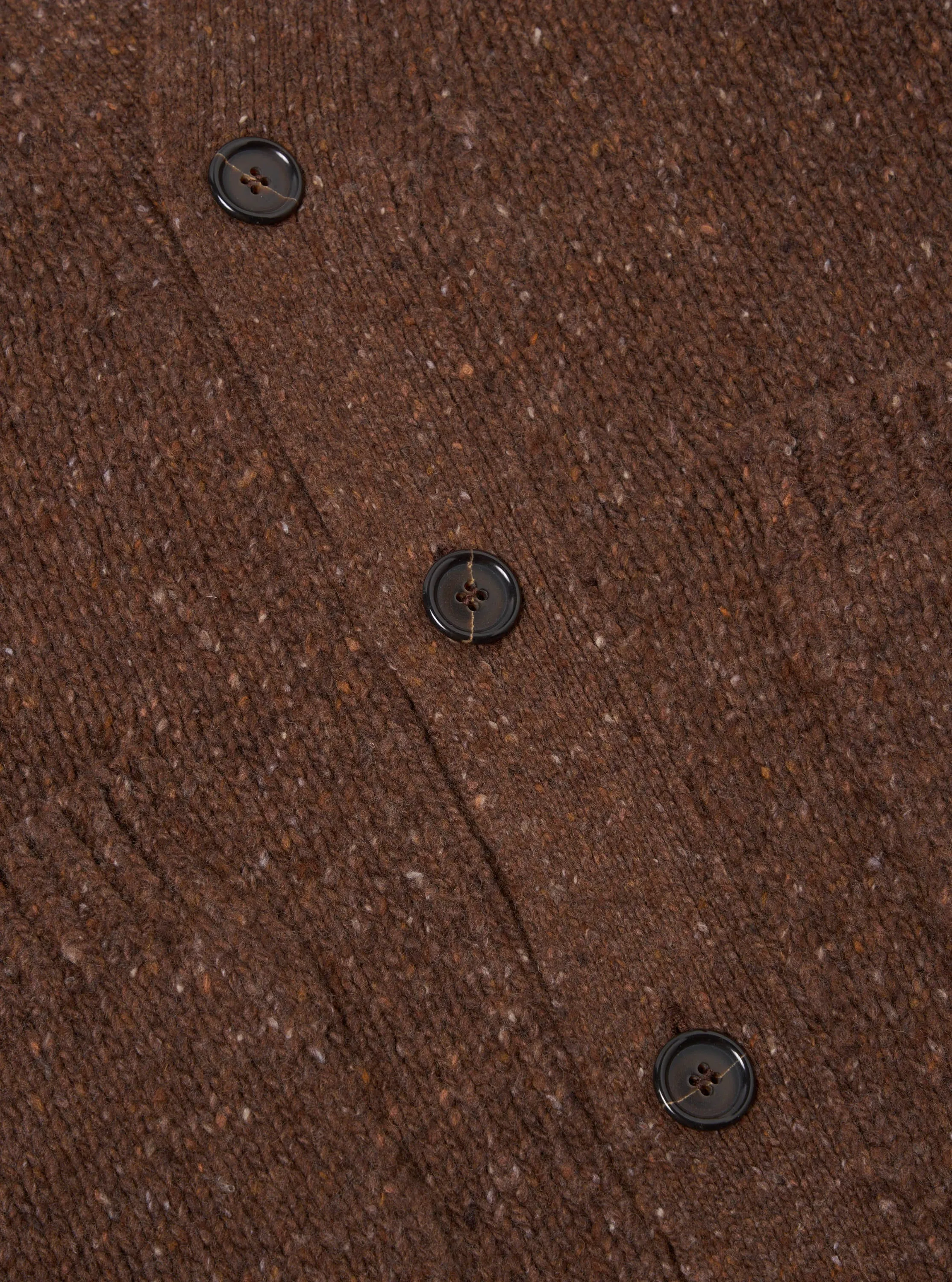 Universal Works Langdale Cardigan in Brown Tweed Knit sold by Universal Works product image thumbnail 5