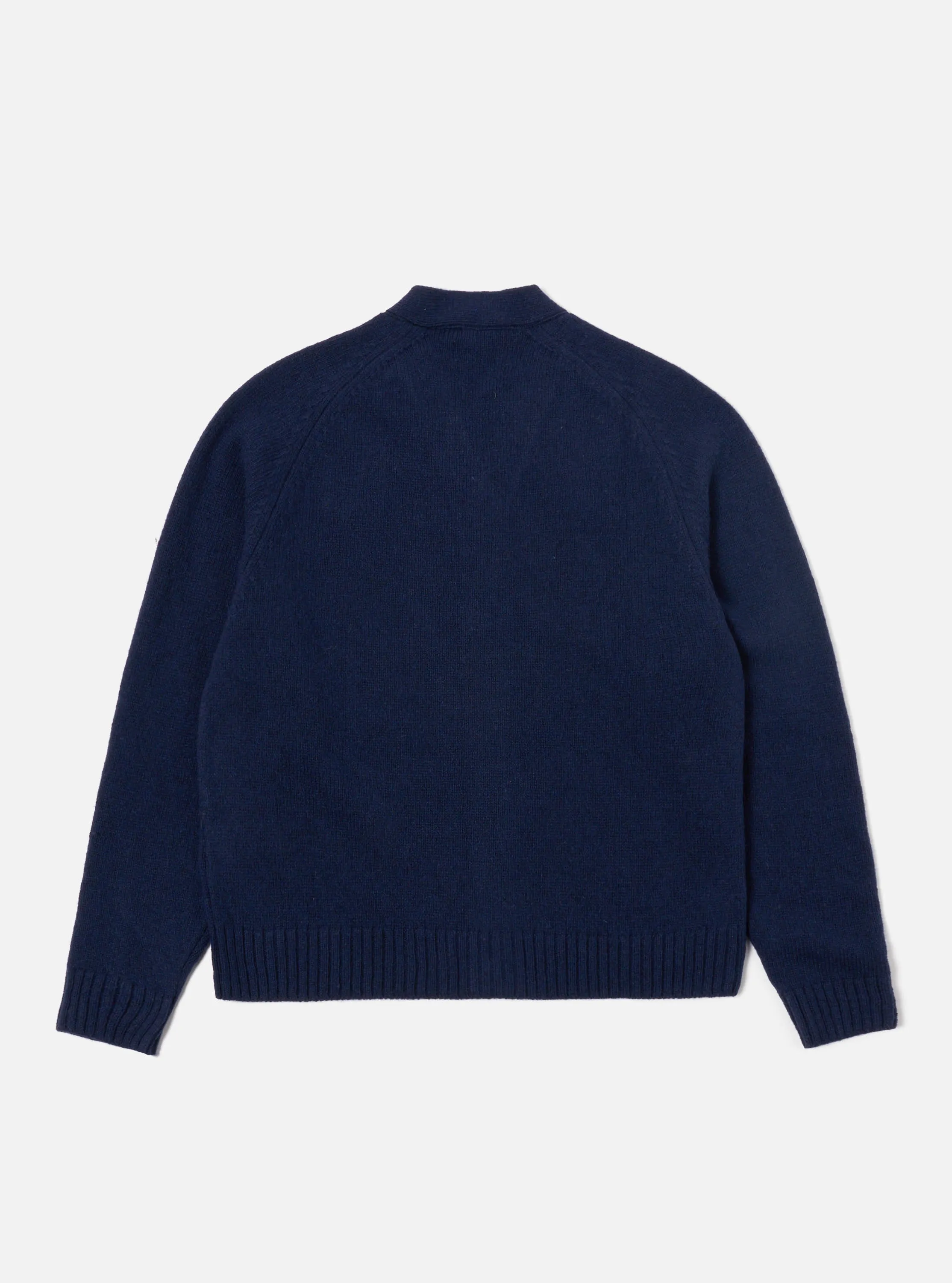 Universal Works David Cardigan in Navy Eco Wool sold by Universal Works product image thumbnail 2