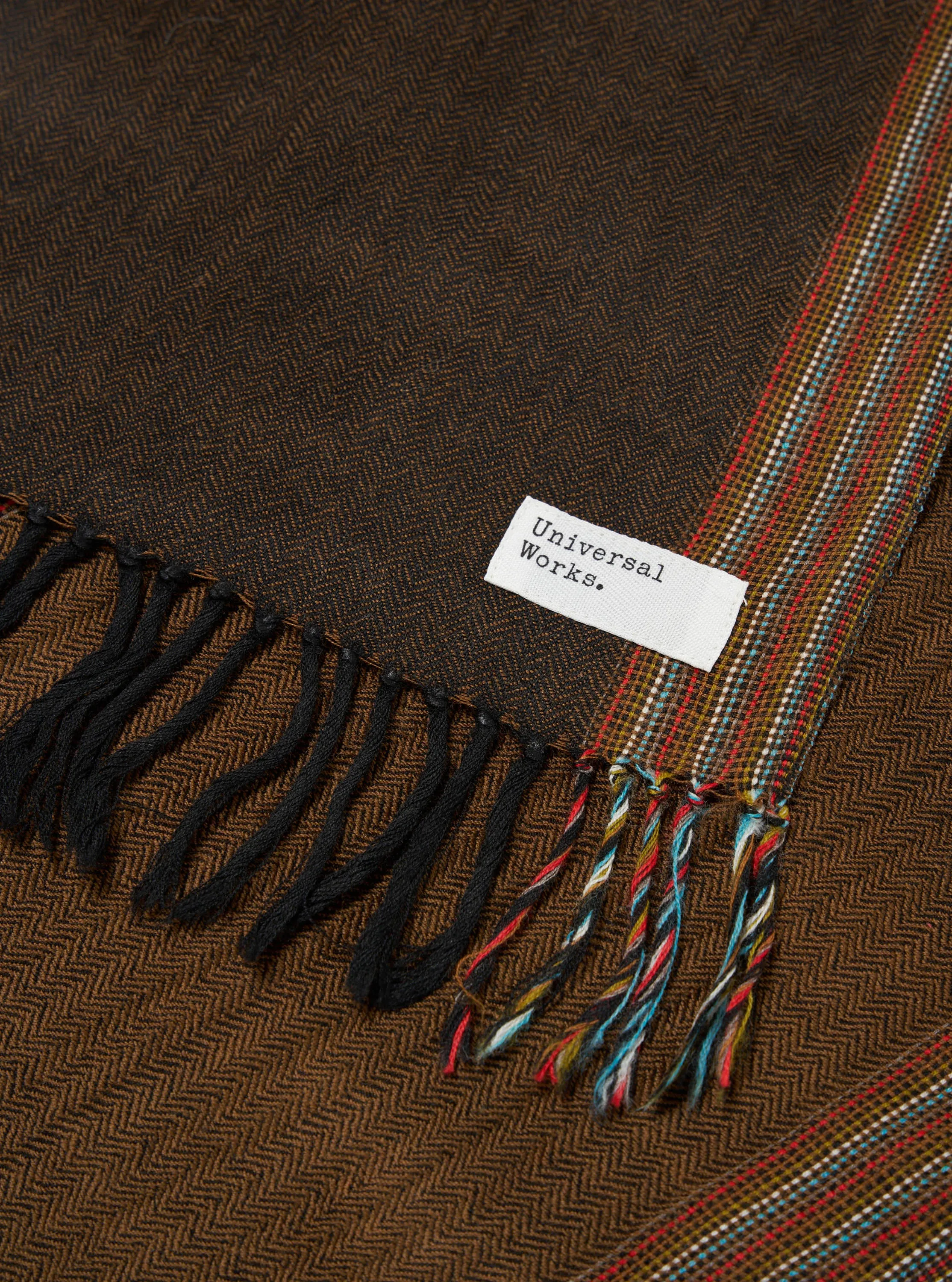 Universal Works Wool Scarf in Brown Merino Wool sold by Universal Works product image thumbnail 2