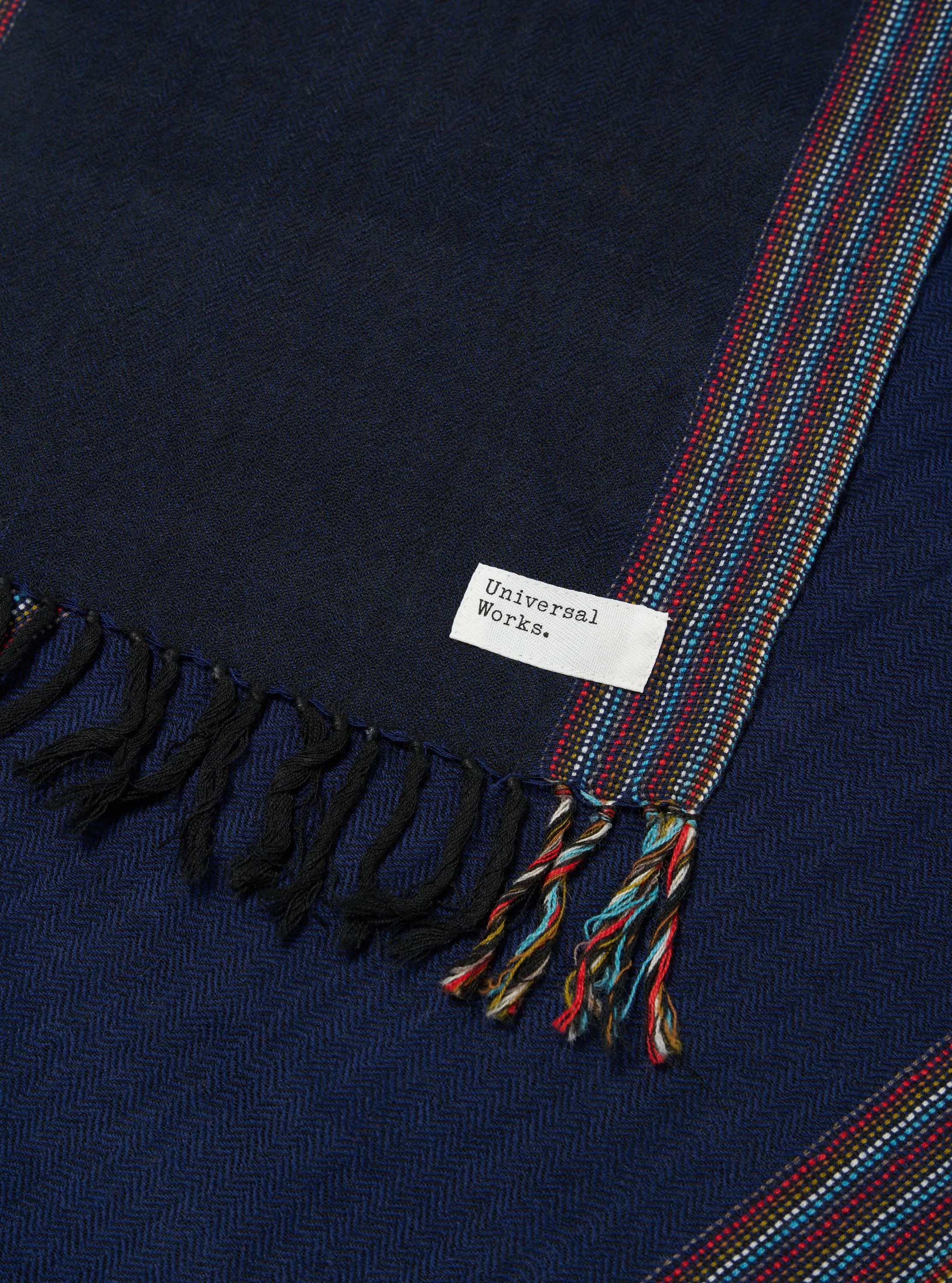 Universal Works Wool Scarf in Navy Merino Wool sold by Universal Works product image thumbnail 2