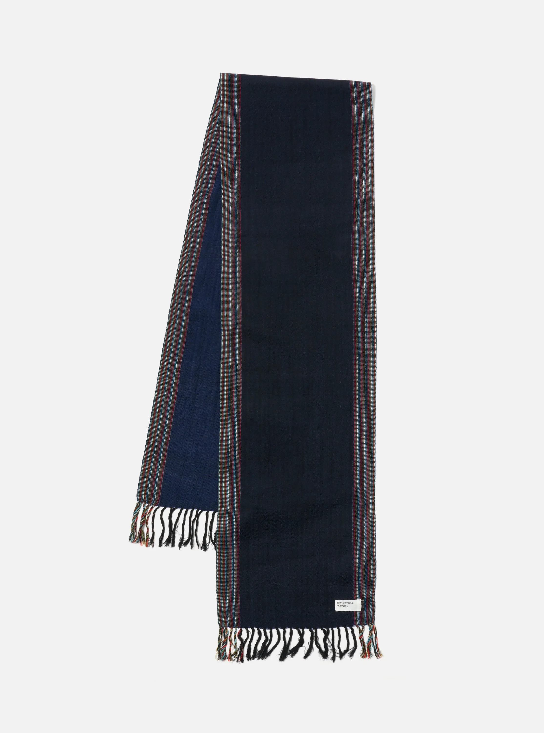 Universal Works Wool Scarf in Navy Merino Wool sold by Universal Works