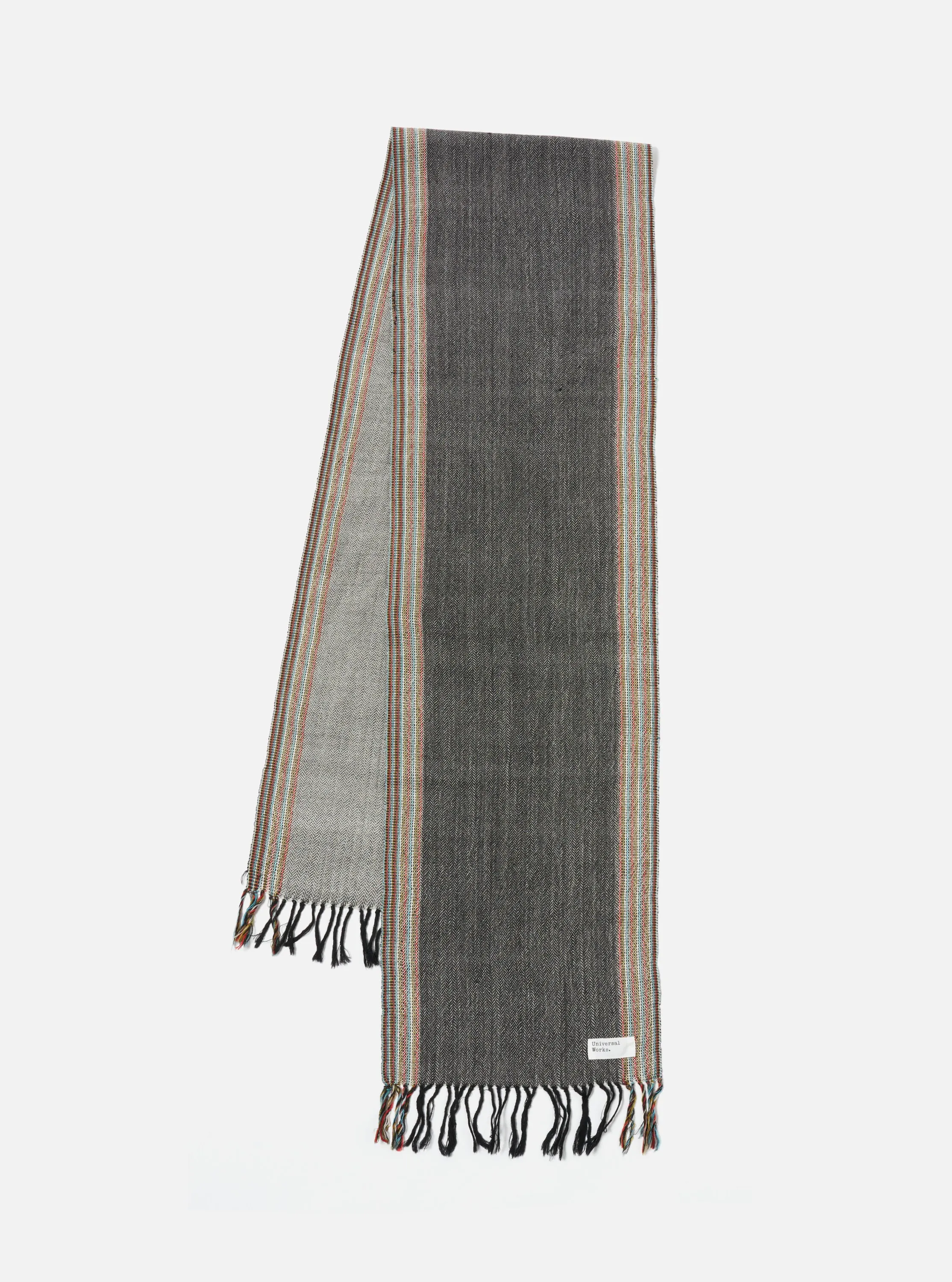 Universal Works Wool Scarf in Grey Merino Wool sold by Universal Works