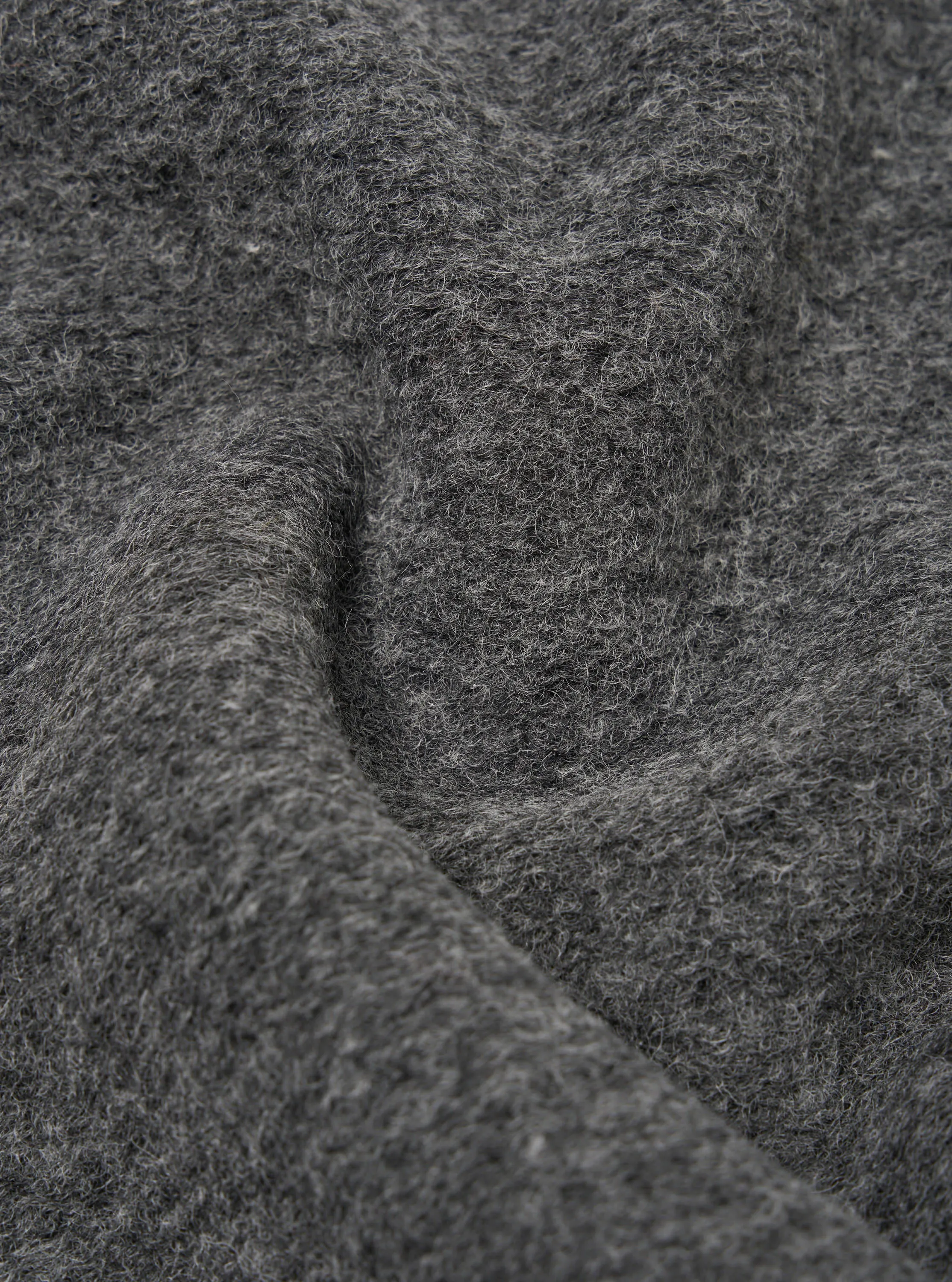 Universal Works Ramsay Quarter Zip in Grey Marl Wool Fleece sold by Universal Works product image thumbnail 5