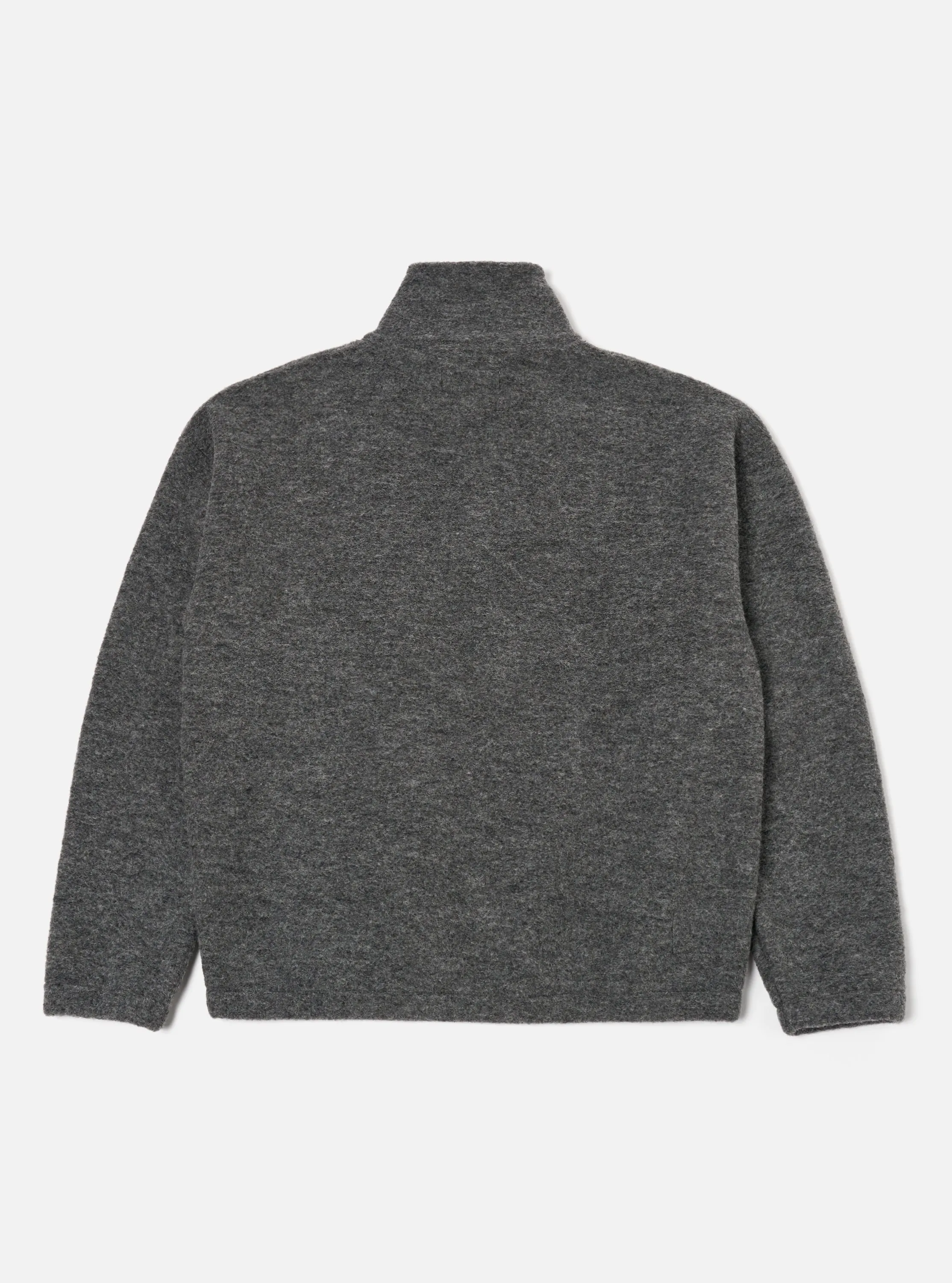 Universal Works Ramsay Quarter Zip in Grey Marl Wool Fleece sold by Universal Works product image thumbnail 2