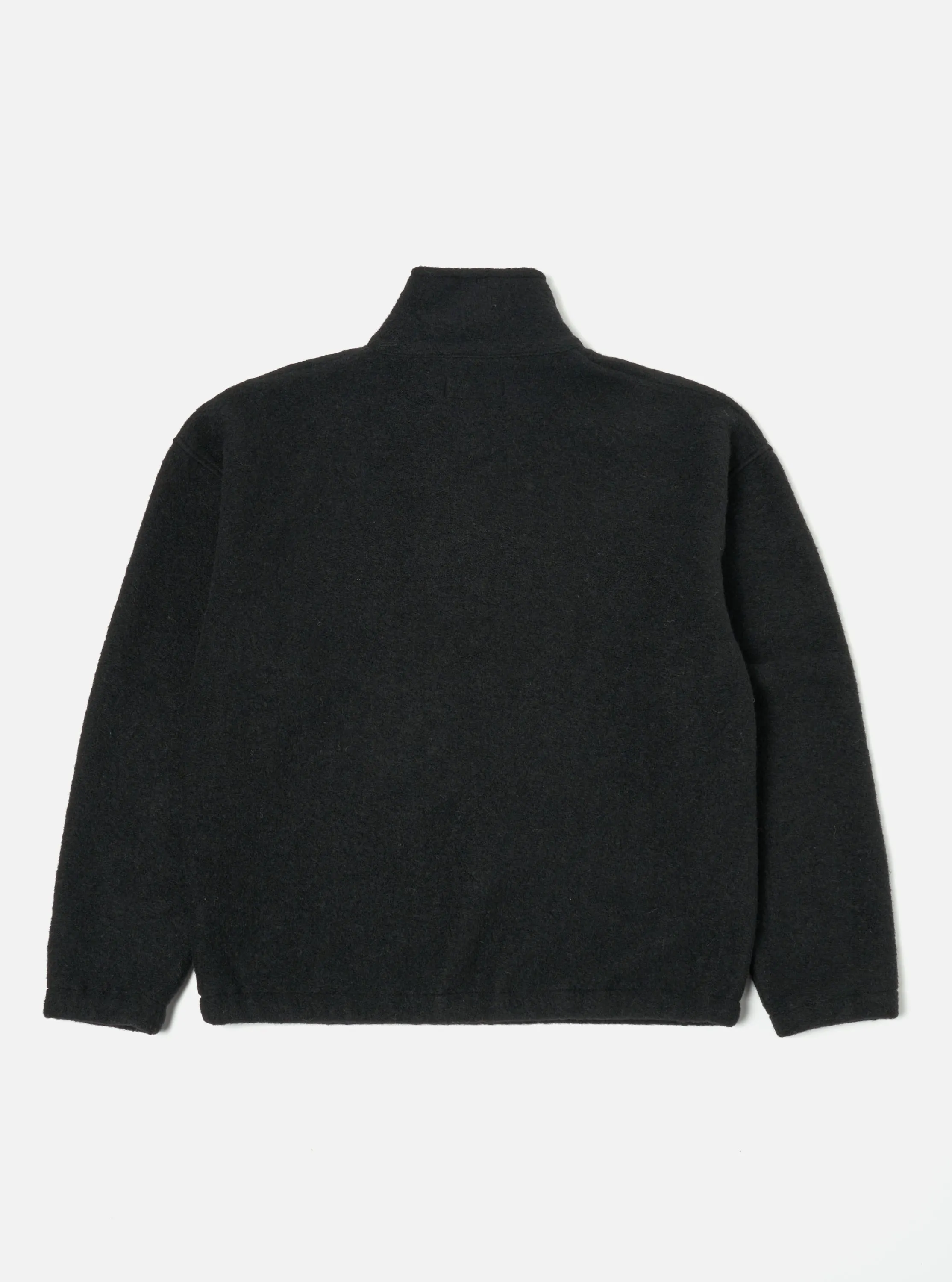Universal Works Ramsay Quarter Zip in Black Wool Fleece sold by Universal Works product image thumbnail 2