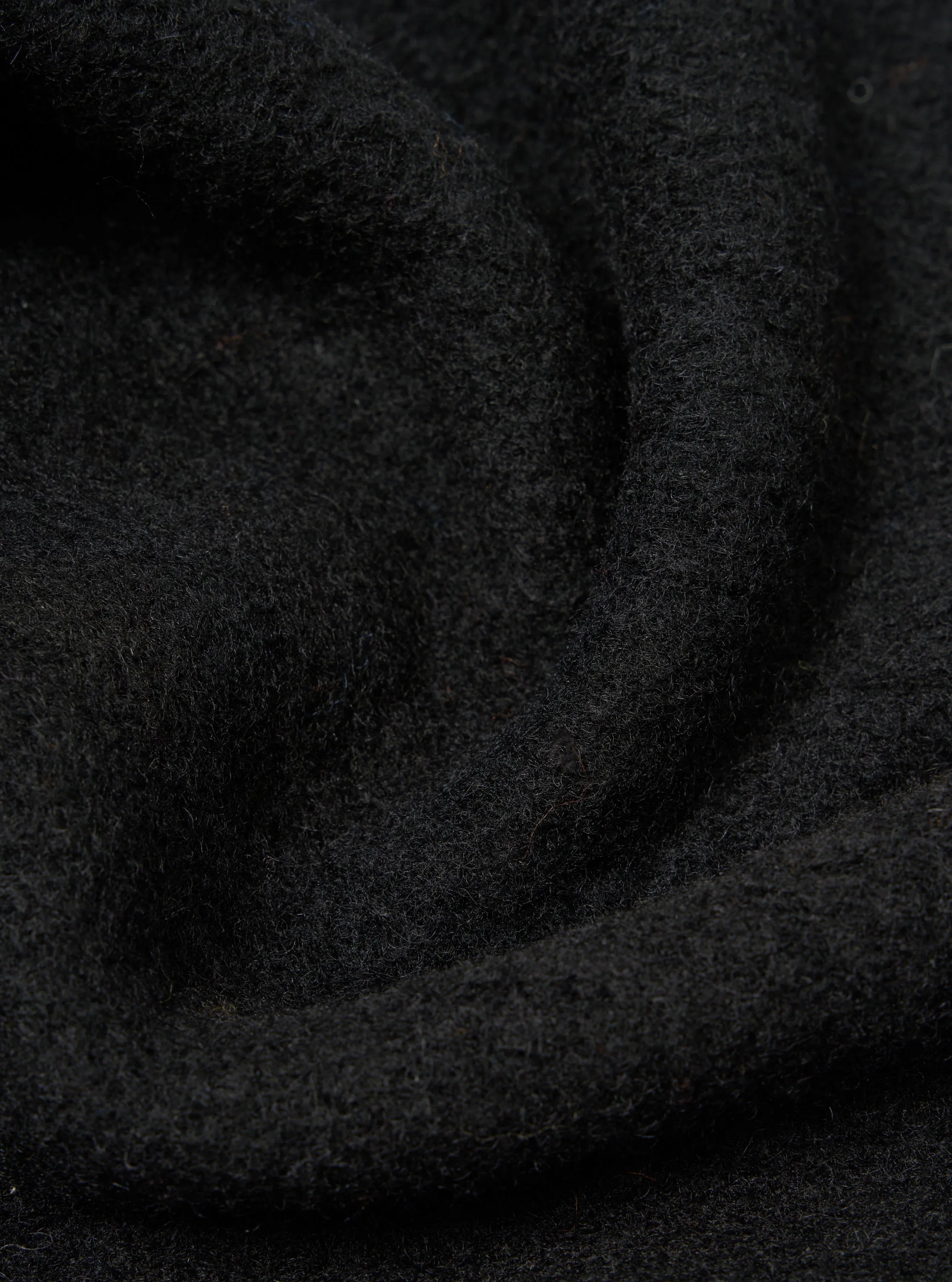 Universal Works Ramsay Quarter Zip in Black Wool Fleece sold by Universal Works product image thumbnail 5