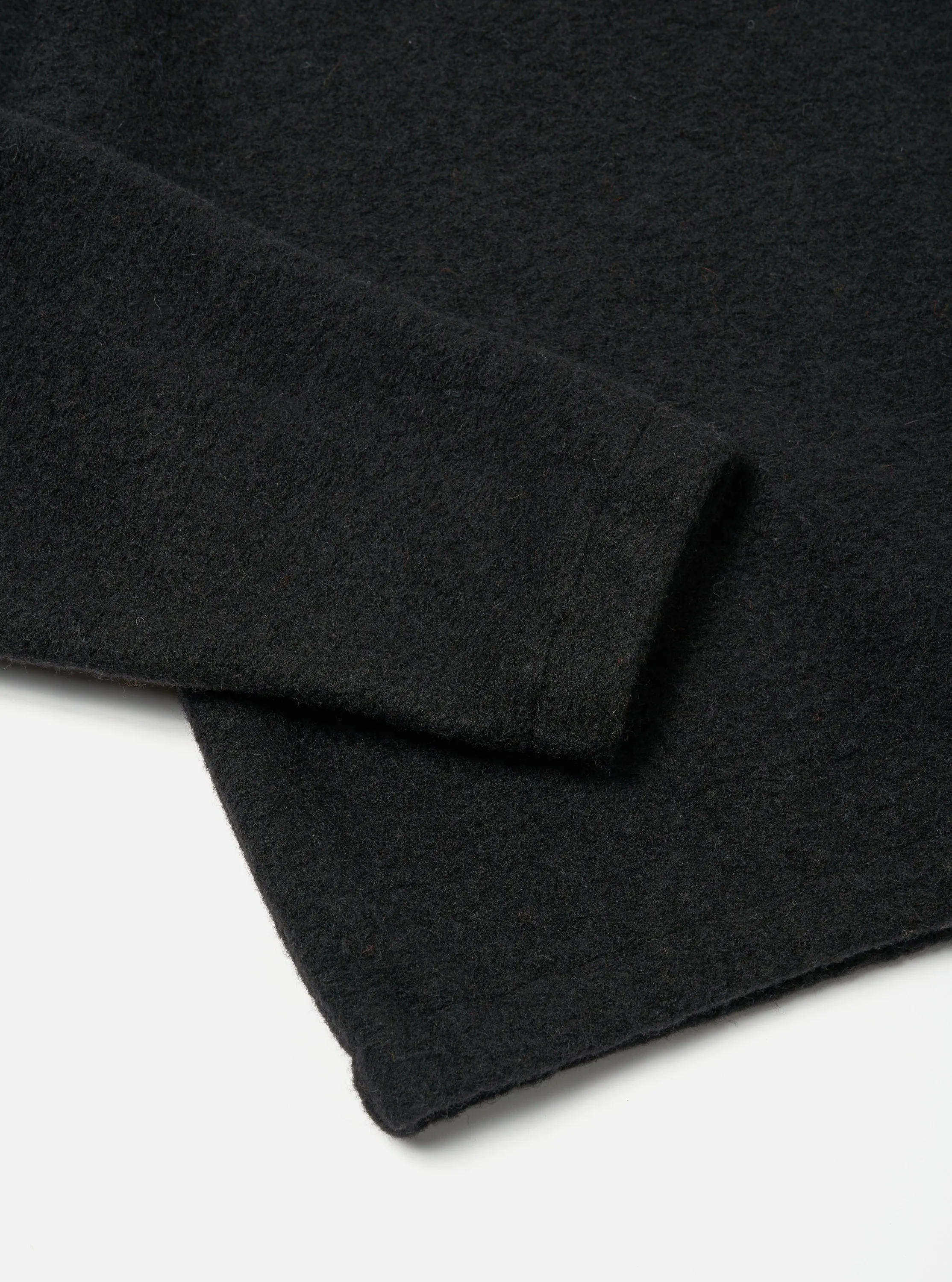 Universal Works Ramsay Quarter Zip in Black Wool Fleece sold by Universal Works product image thumbnail 4