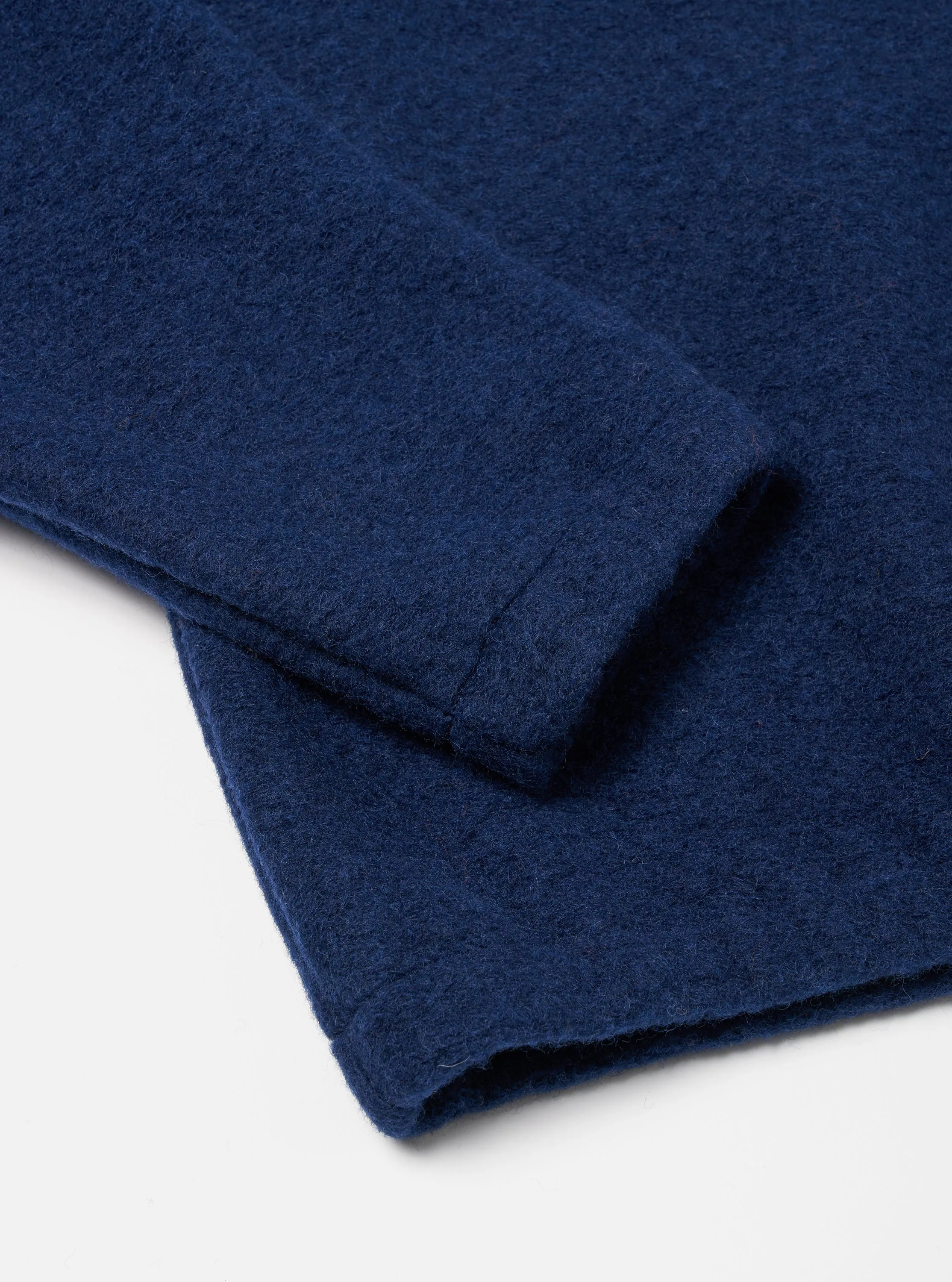 Universal Works Ramsay Quarter Zip in Indigo Wool Fleece sold by Universal Works product image thumbnail 4