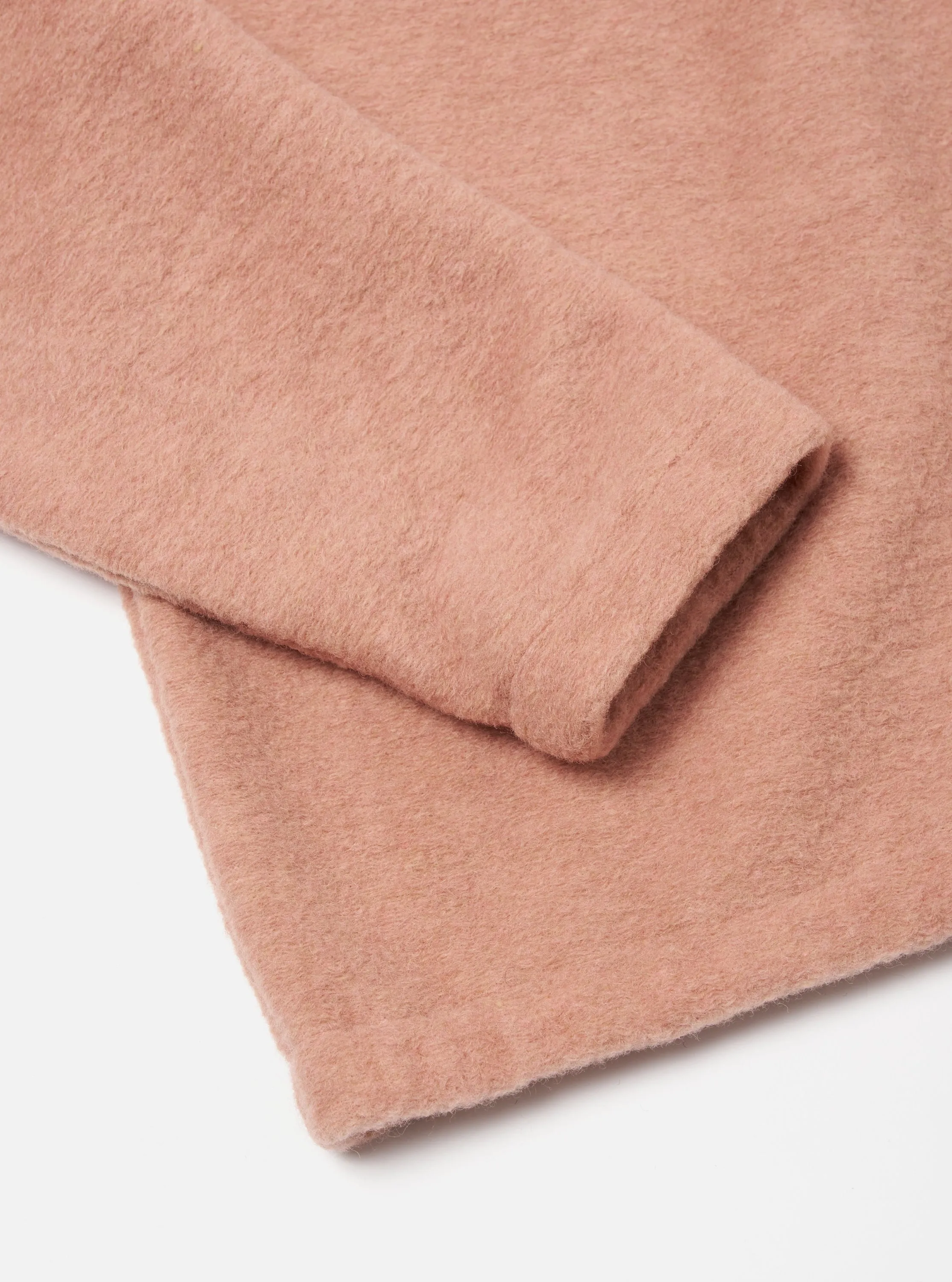 Universal Works Ramsay Quarter Zip in Pink Wool Fleece sold by Universal Works product image thumbnail 4