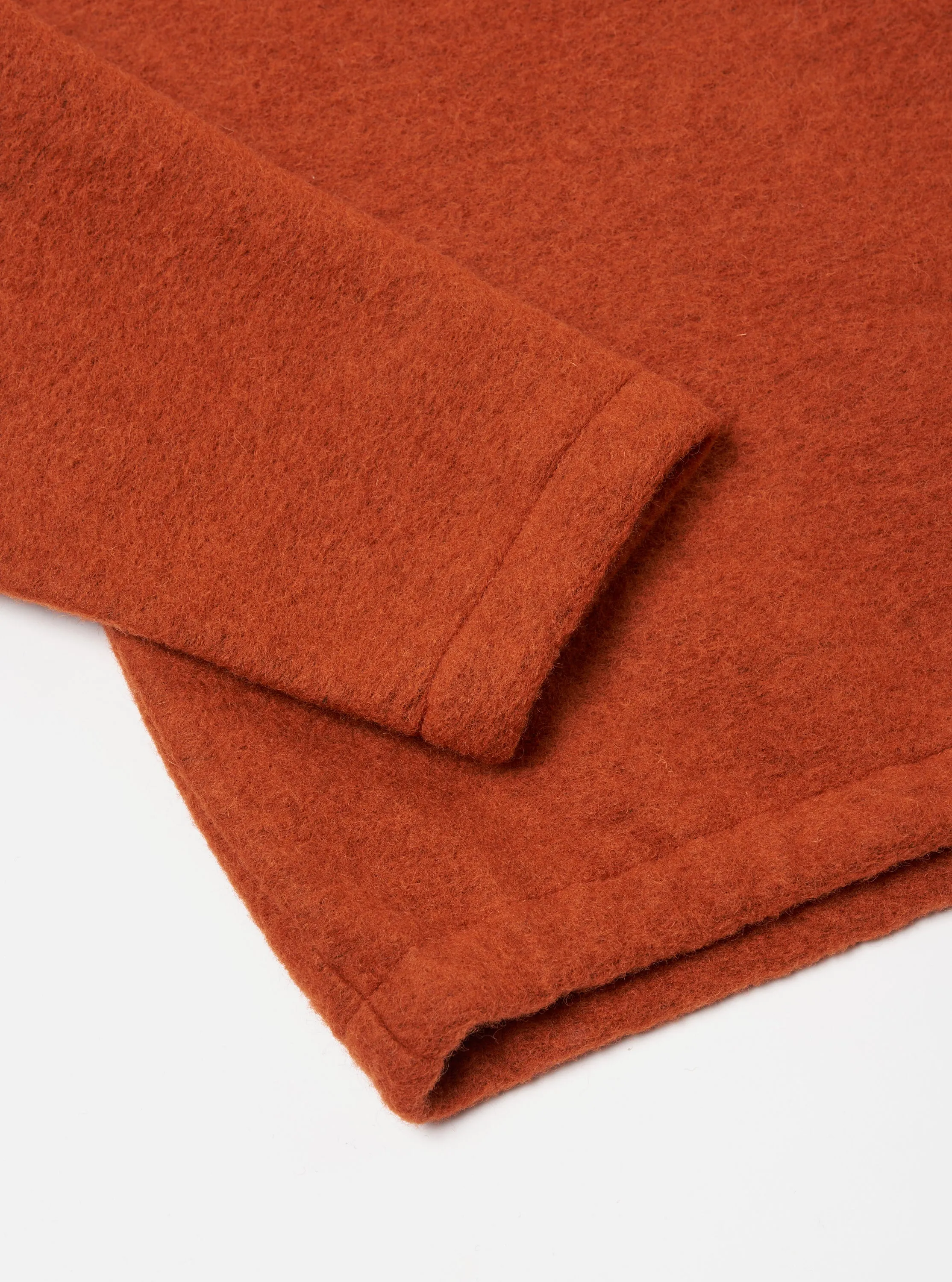 Universal Works Ramsay Quarter Zip in Orange Wool Fleece sold by Universal Works product image thumbnail 4