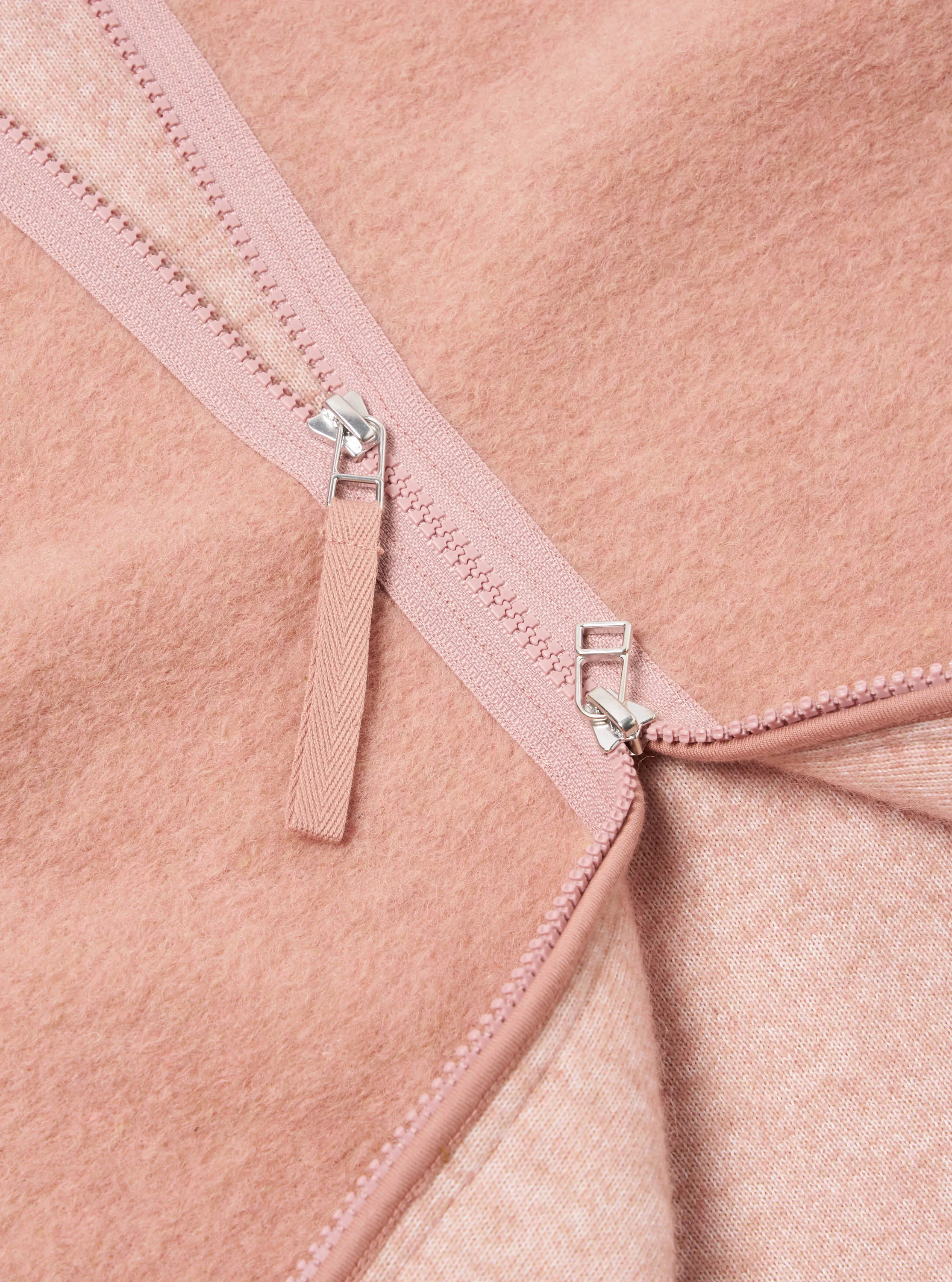 Universal Works Zip Liner Jacket in Pink Wool Fleece sold by Universal Works product image thumbnail 4