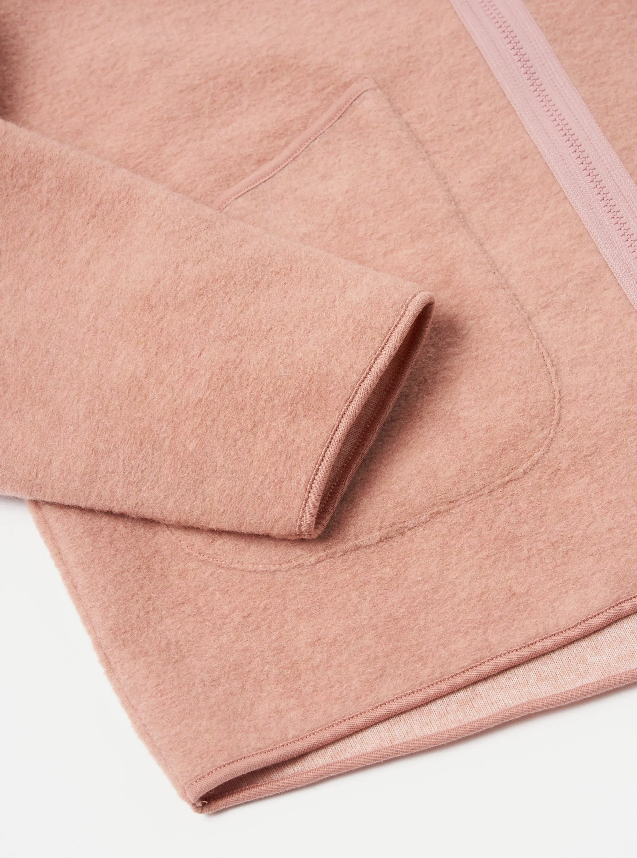 Universal Works Zip Liner Jacket in Pink Wool Fleece sold by Universal Works product image thumbnail 5
