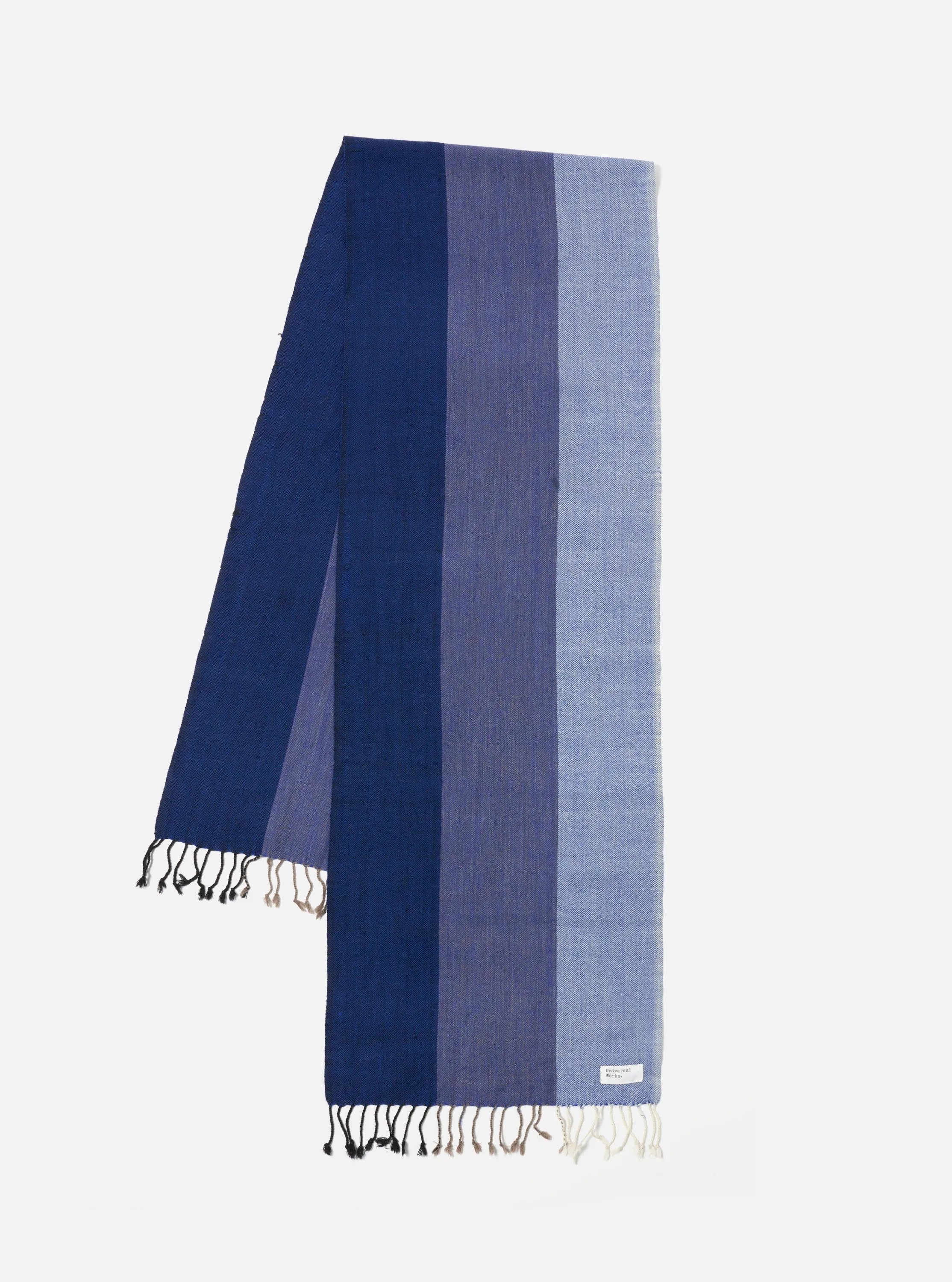 Universal Works Wool Scarf in Navy Merino Wool sold by Universal Works